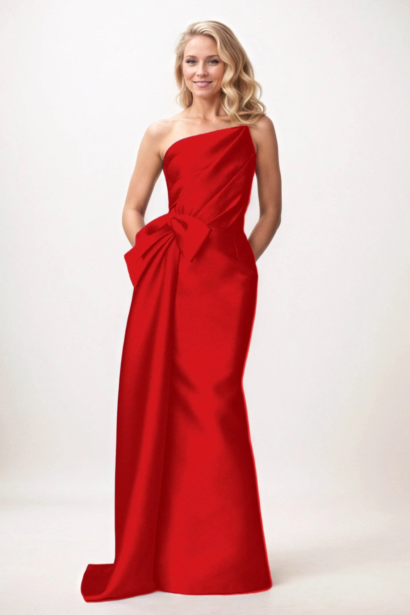 Trumpet-Mermaid Maxi Satin Mother of the Bride Dresses CM0386