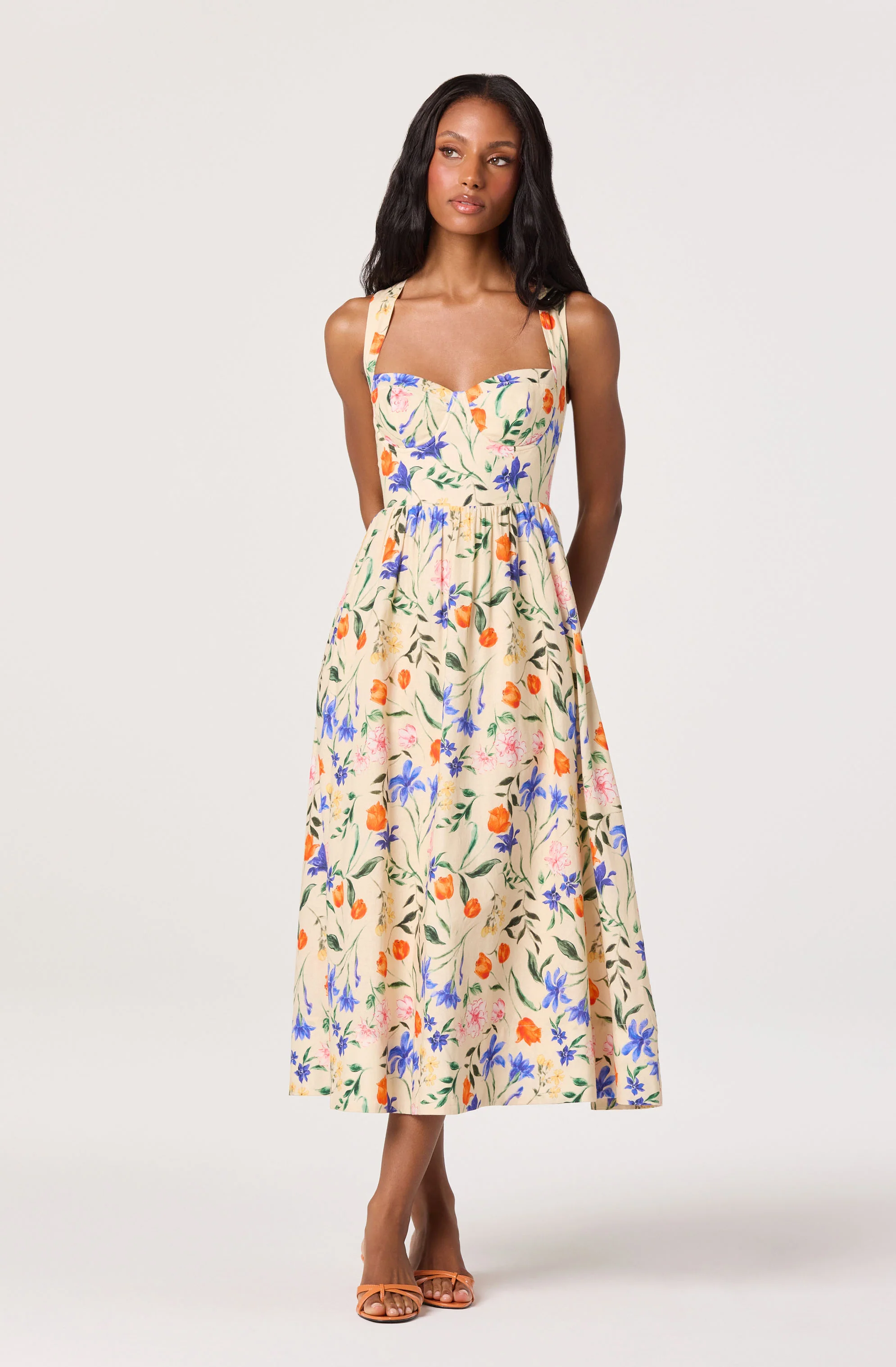 Beryl Garden Floral Midi Dress