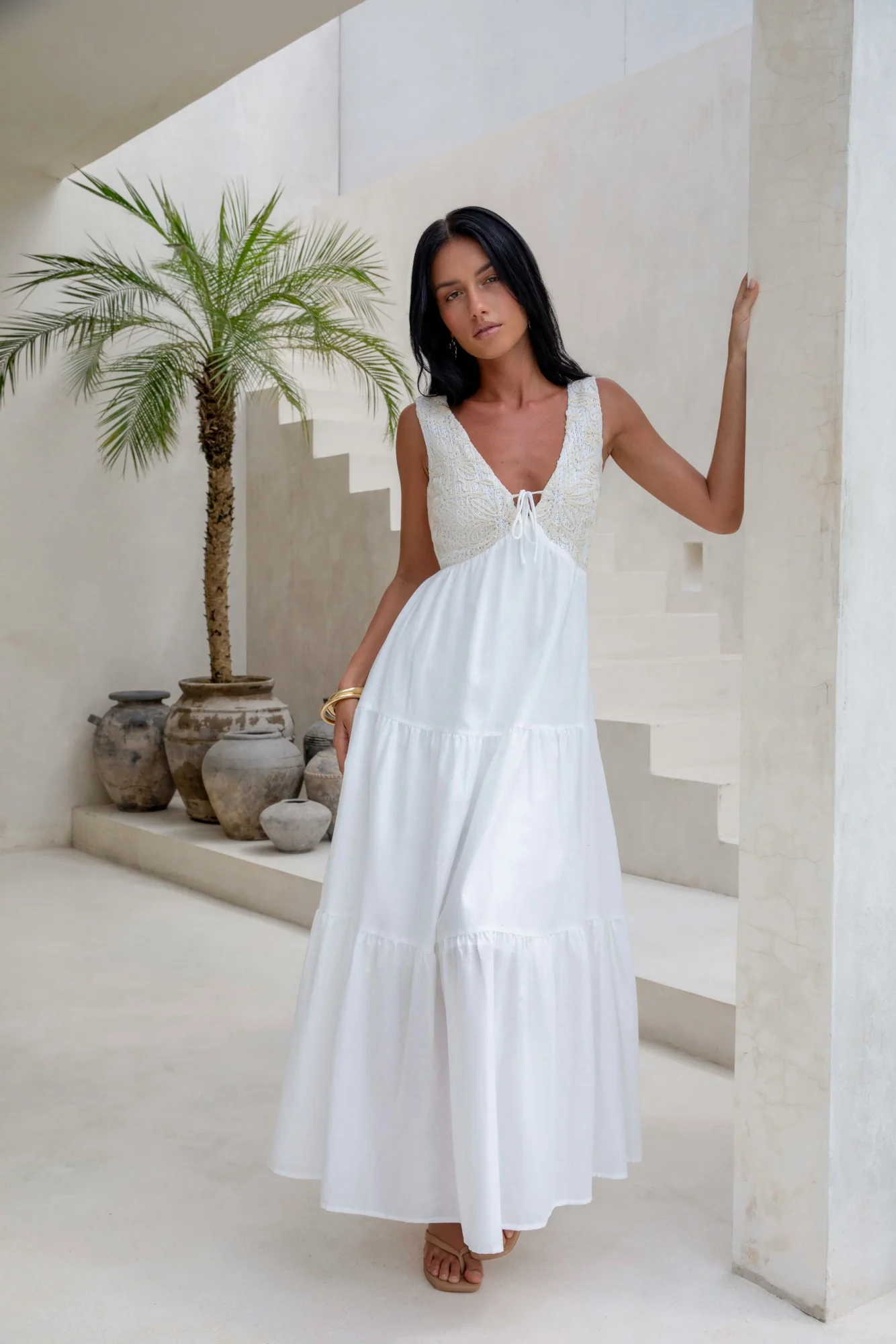 Lost In Your Love Maxi Dress White - luluinthesky