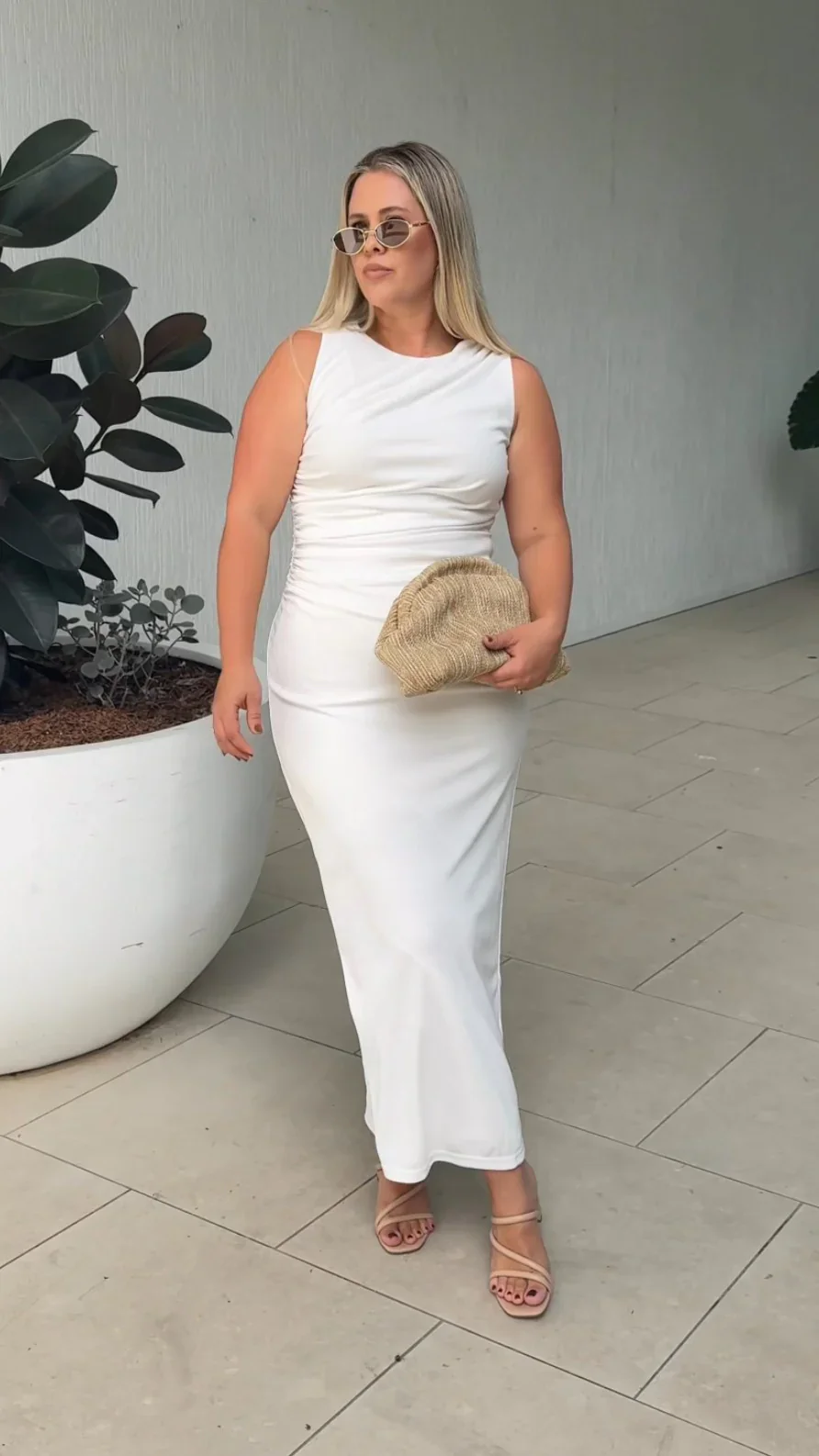 Sarsha Boatneck Maxi Dress - White - luluinthesky