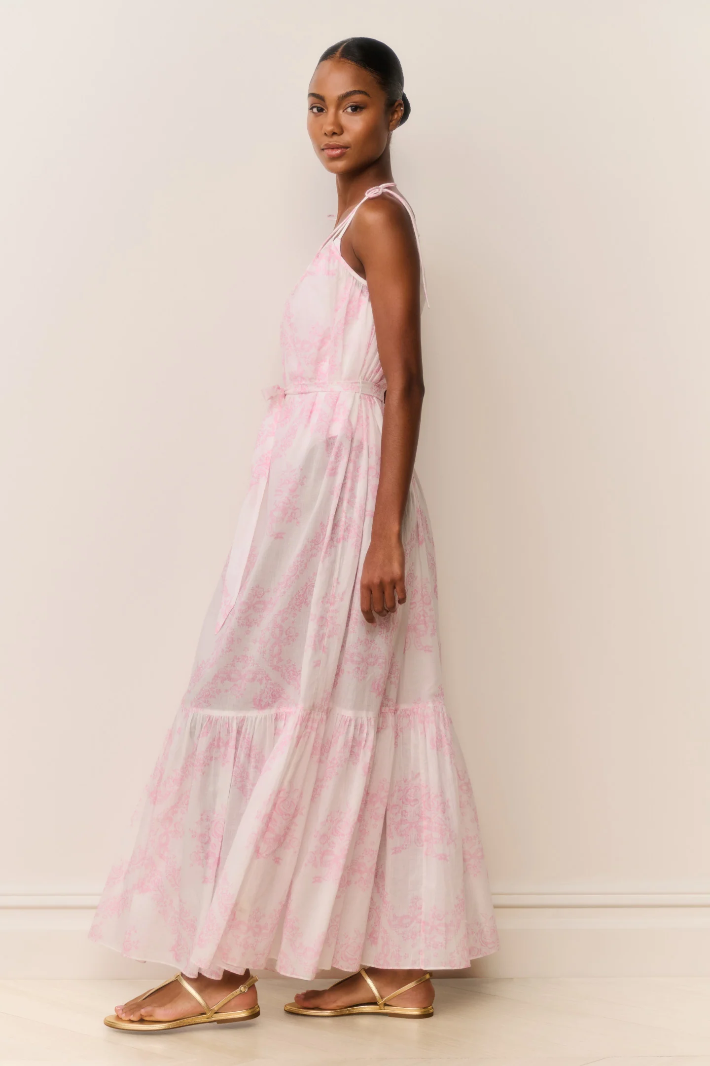 Hale Cotton Toile Print Cover-Up Dress