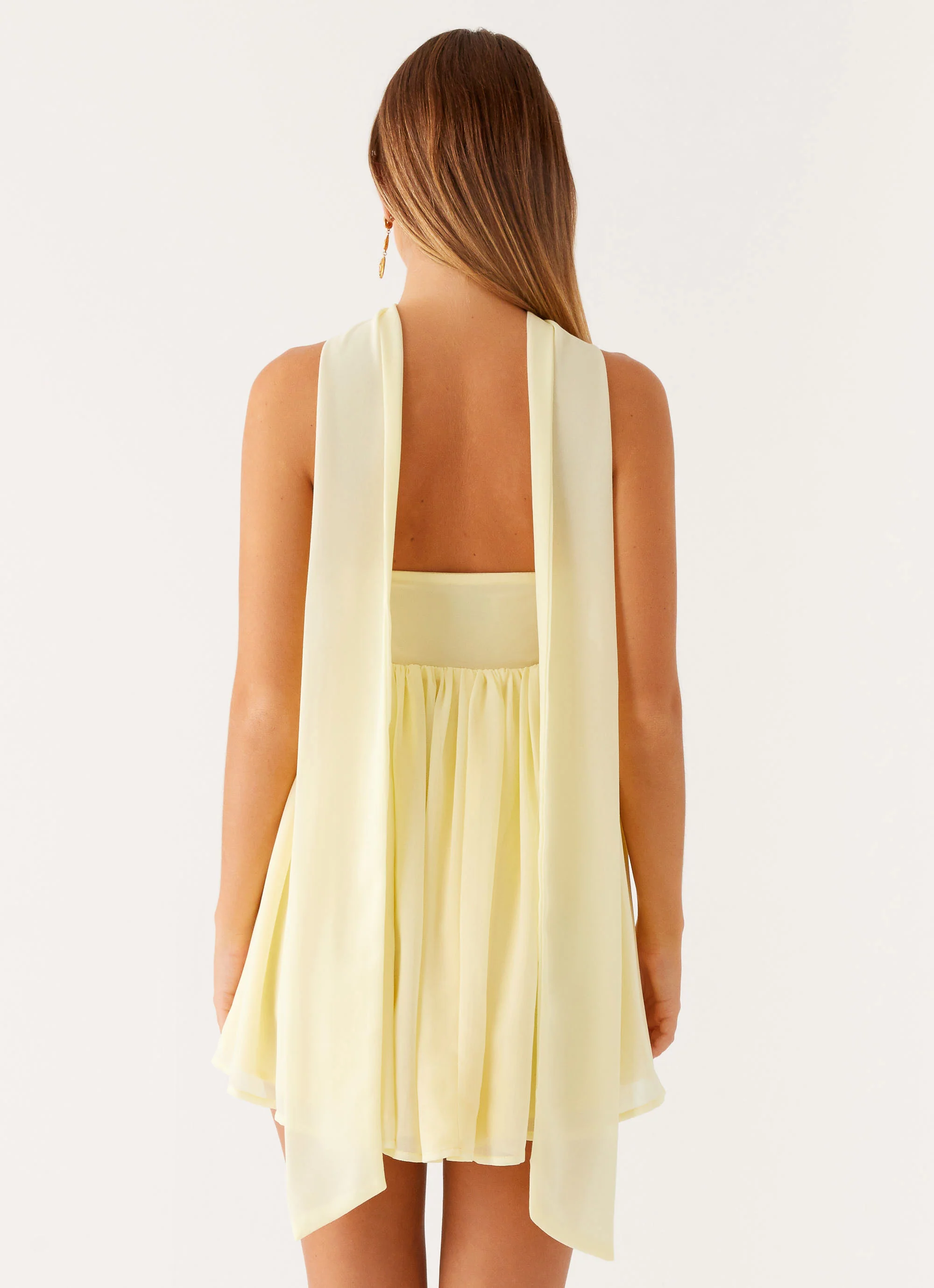 Saturn Mini Dress - Yellow - luluinthesky
