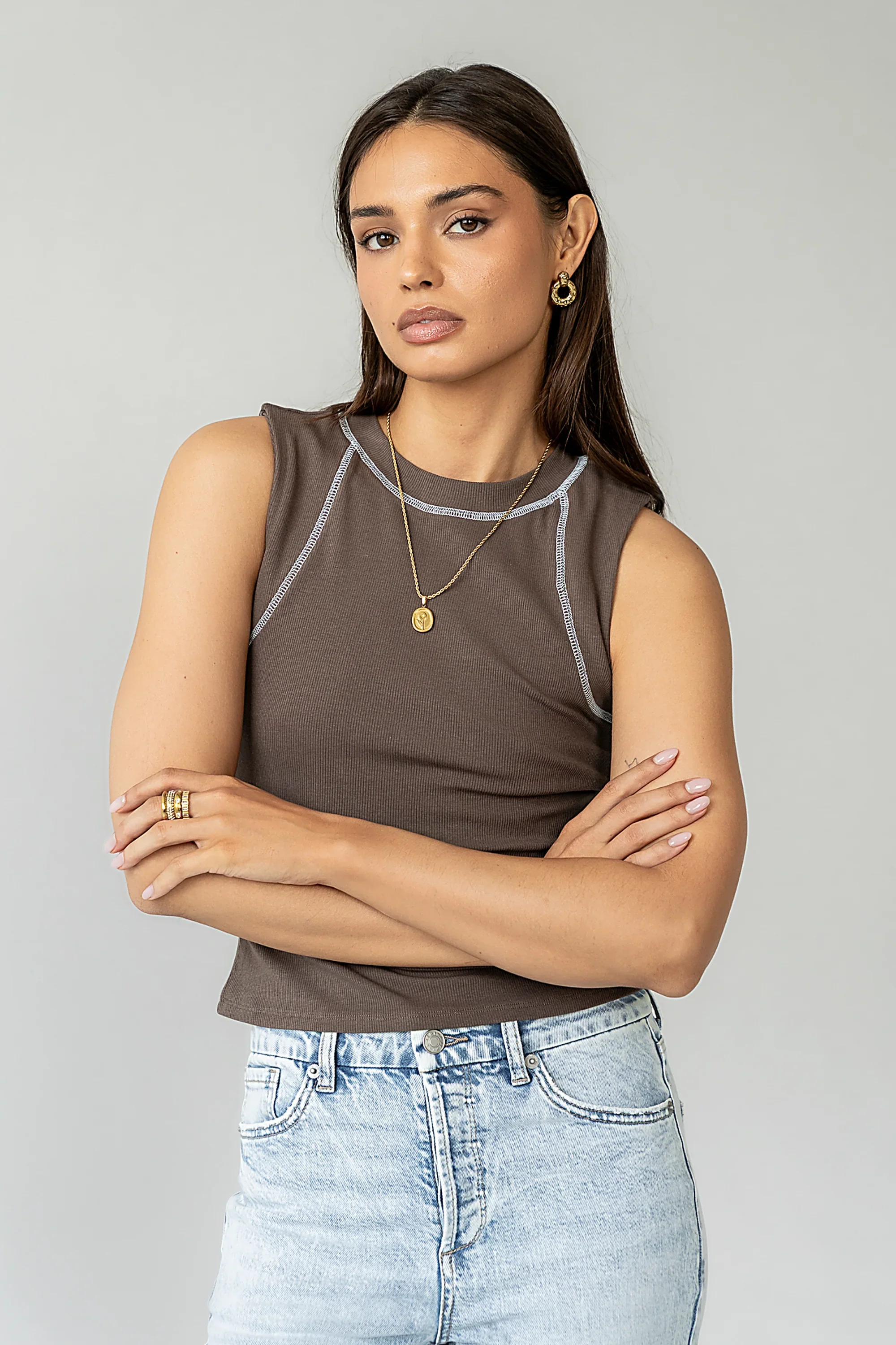 Emely Contrast Tank Top
