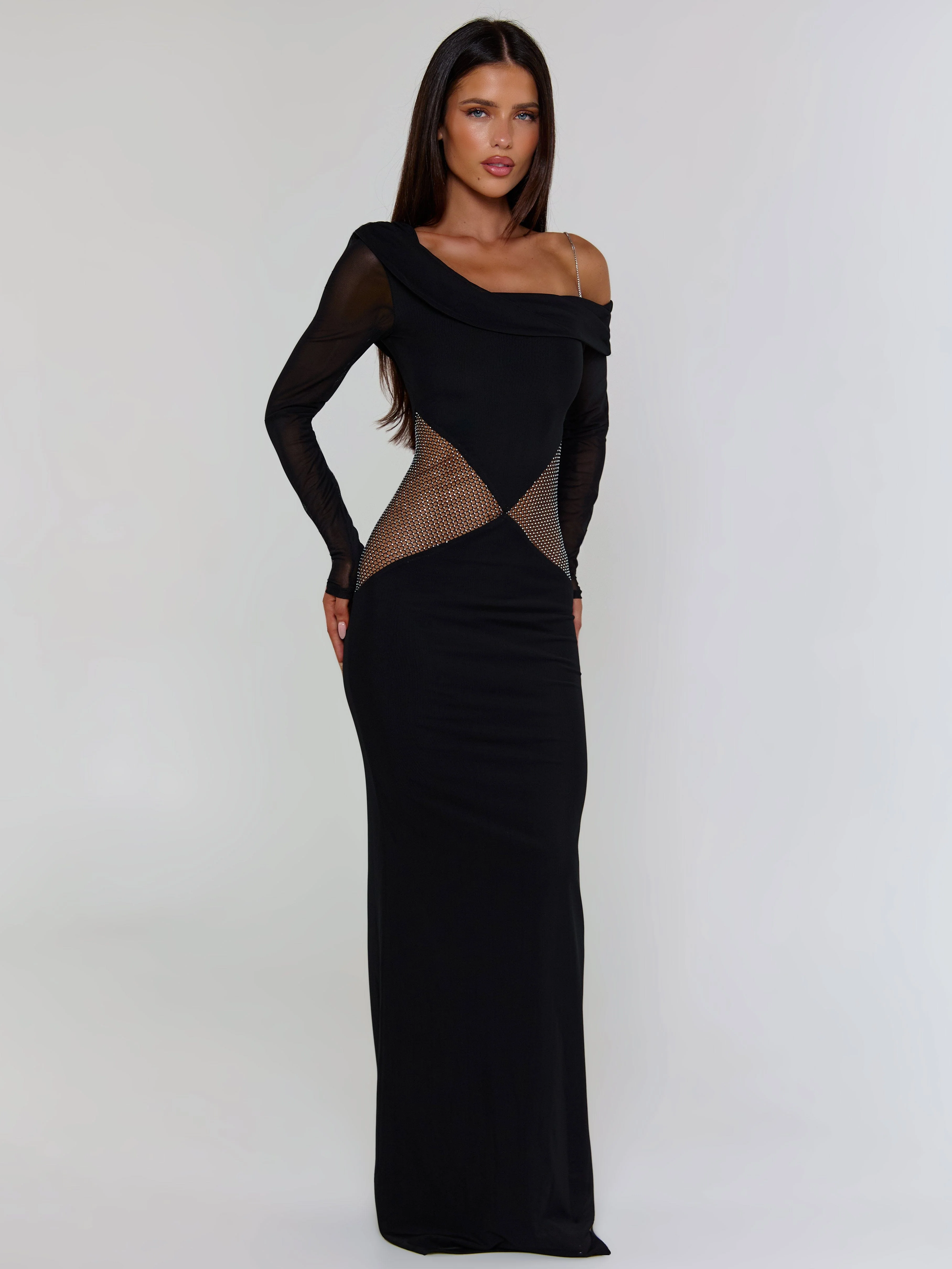 LUMINA MAXI DRESS BLACK