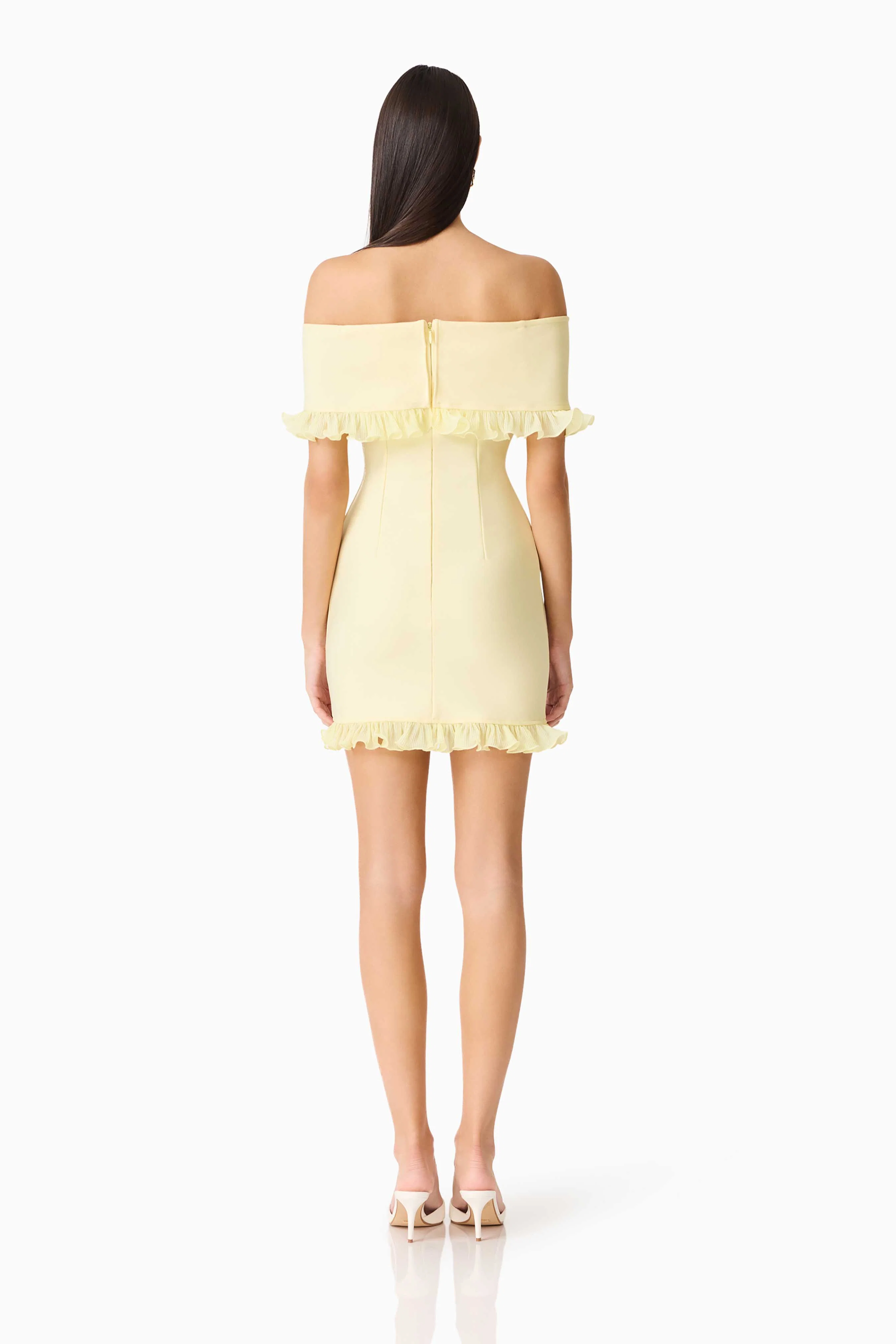 CURAAE Catiana Mini Dress in Yellow