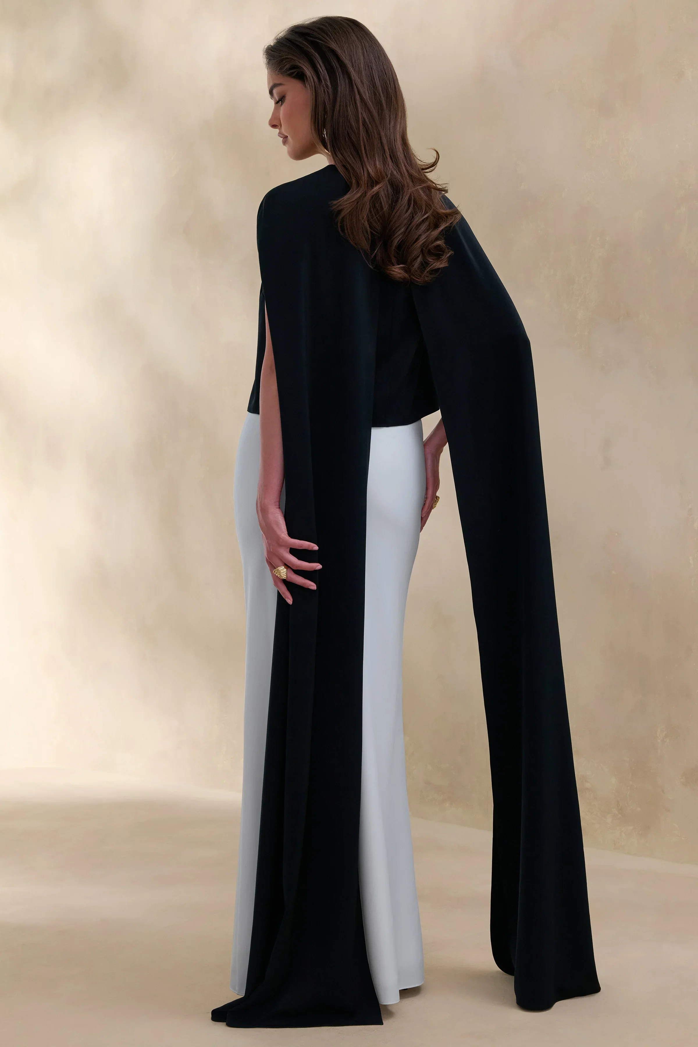 Iveta | White Satin Maxi-Skirt