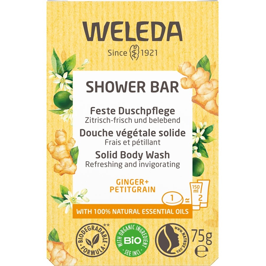 WELEDA Pielęgnacja pod prysznicem Shower Bar Solid Shower Care Ginger + Petitgrain