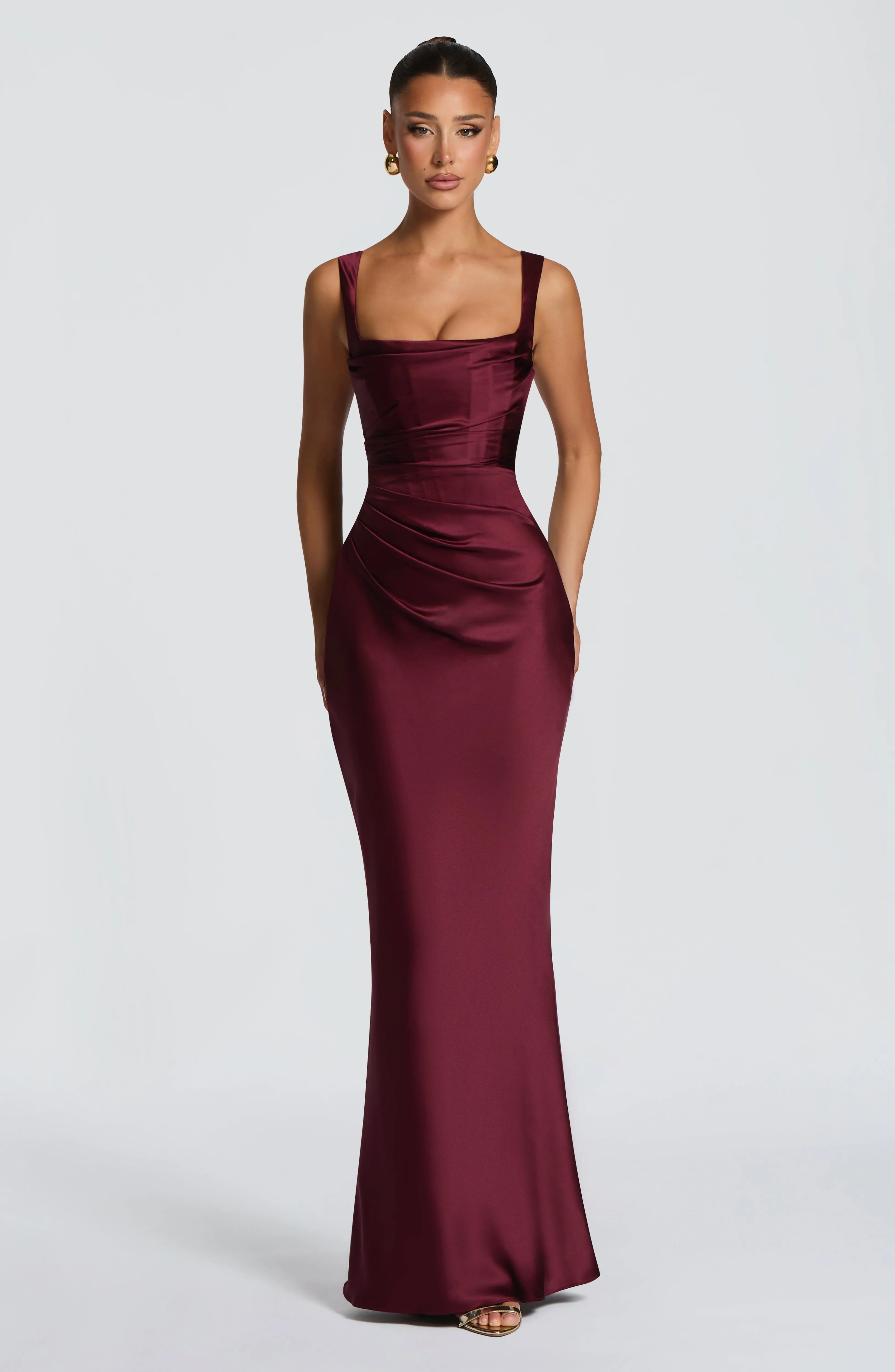 Calanthe Maxi Dress - Cherry Lacquer