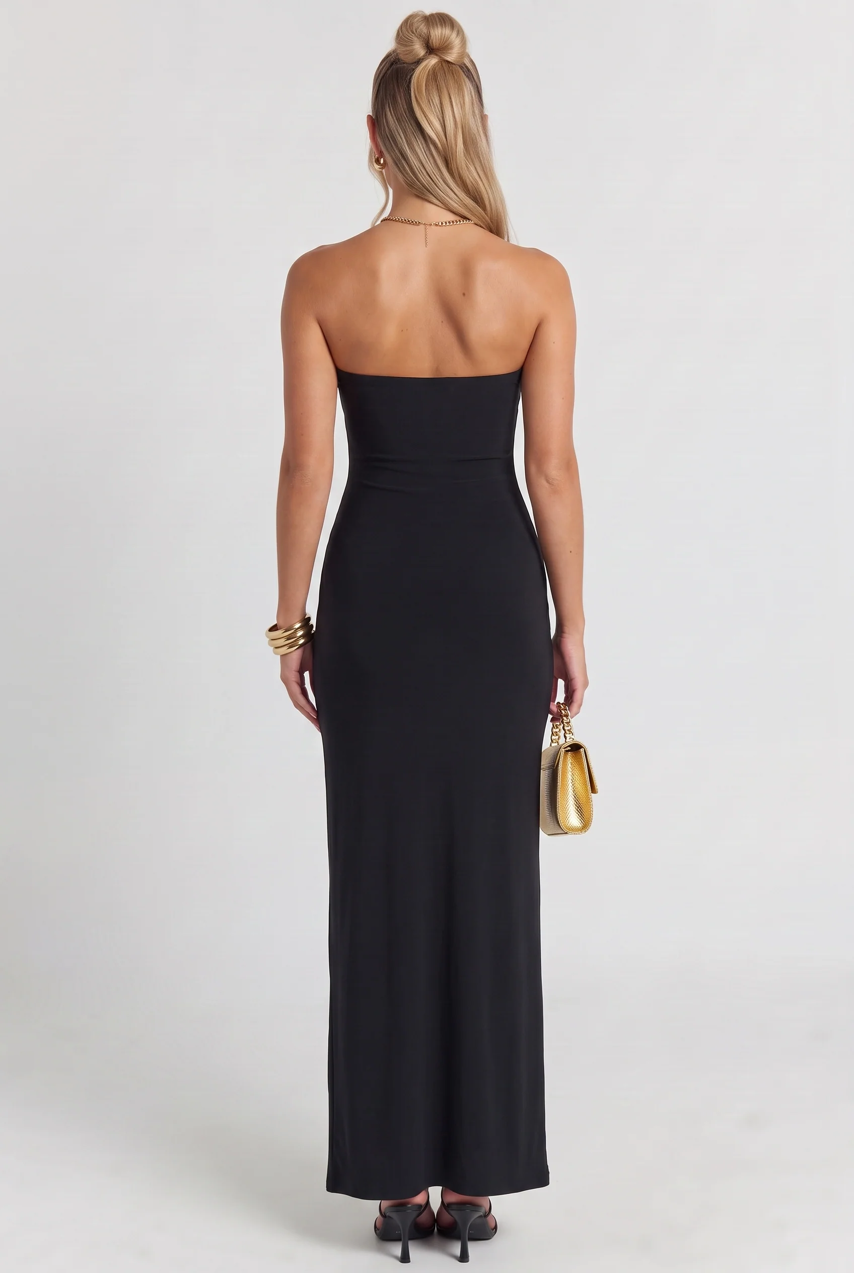 Stay Late Strapless Maxi Dress