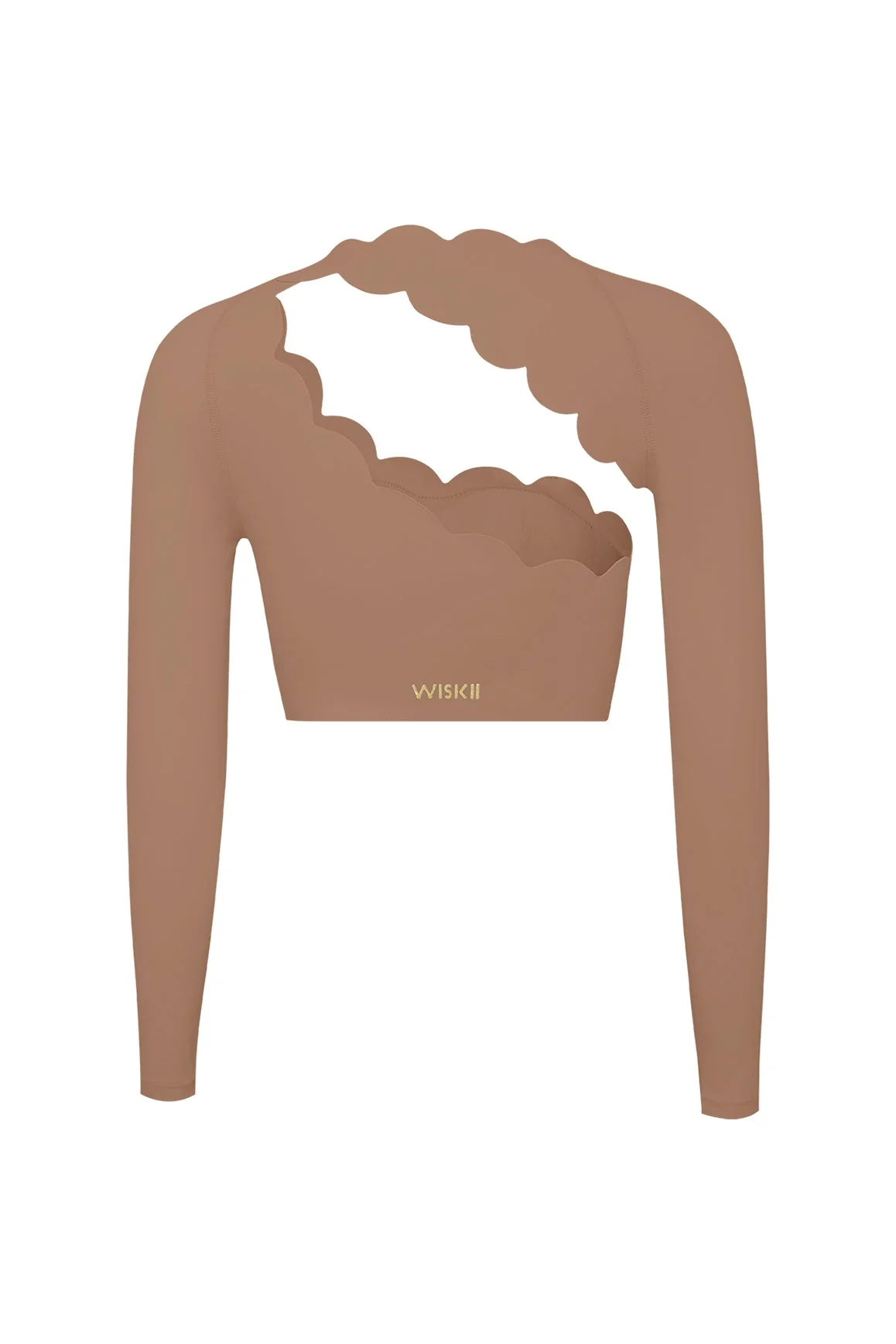 Asymmetrical Long Sleeve Crop Top