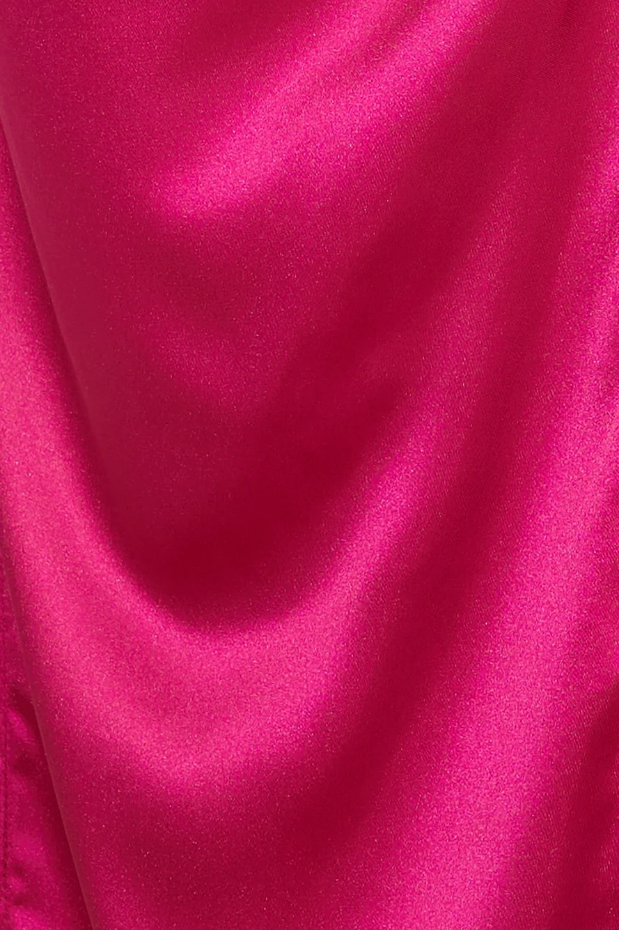 Riding With You Satin Maxi Dress Hot Pink