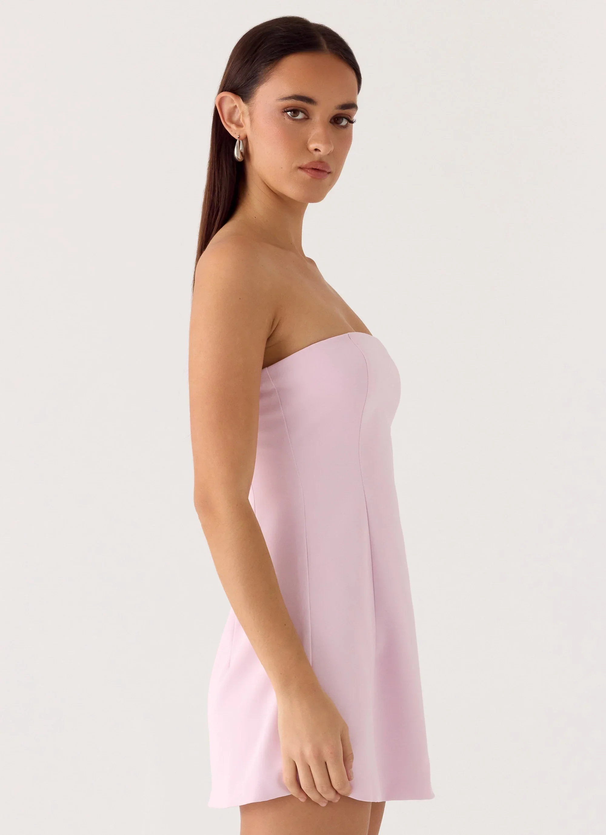 Della Strapless Mini Dress - Pink