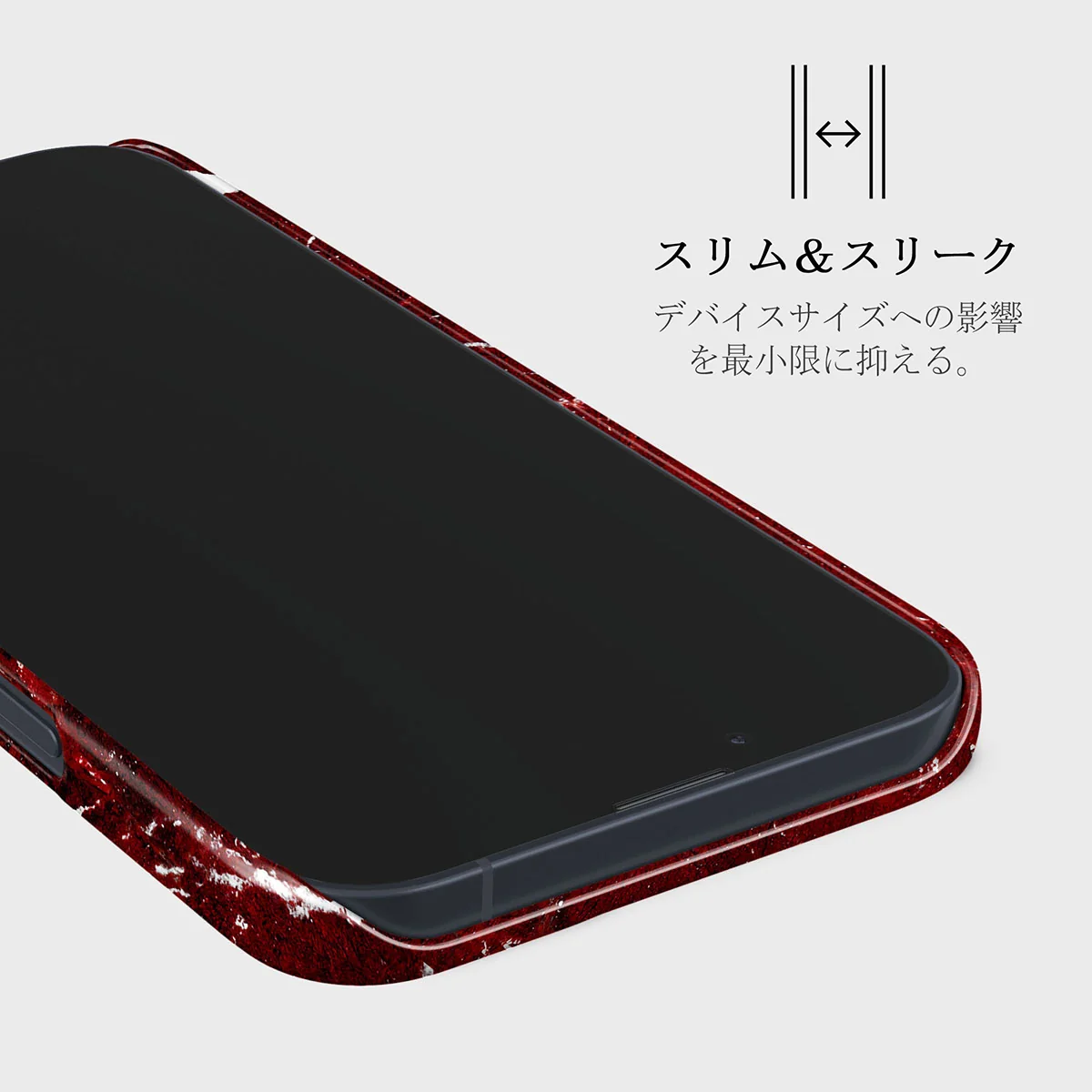 Iconic Red Ruby - Marble iPhone 13 Mini ケース