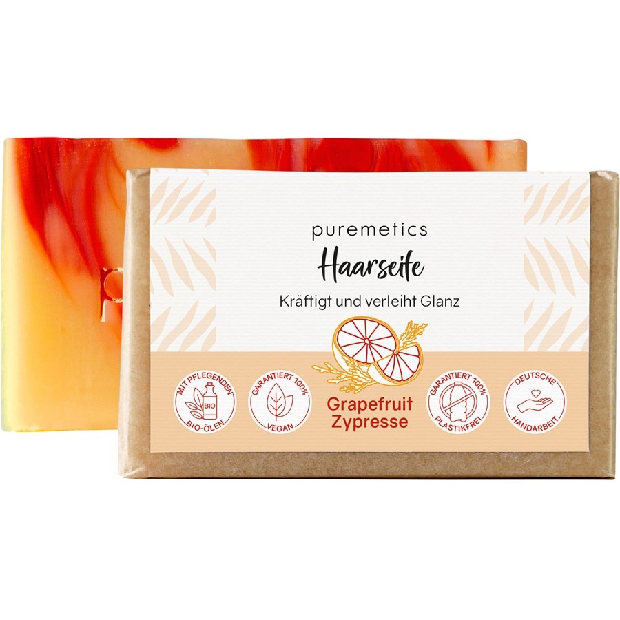 puremetics Naturalne mydła Mydło do włosów Grejpfrut Cyprys