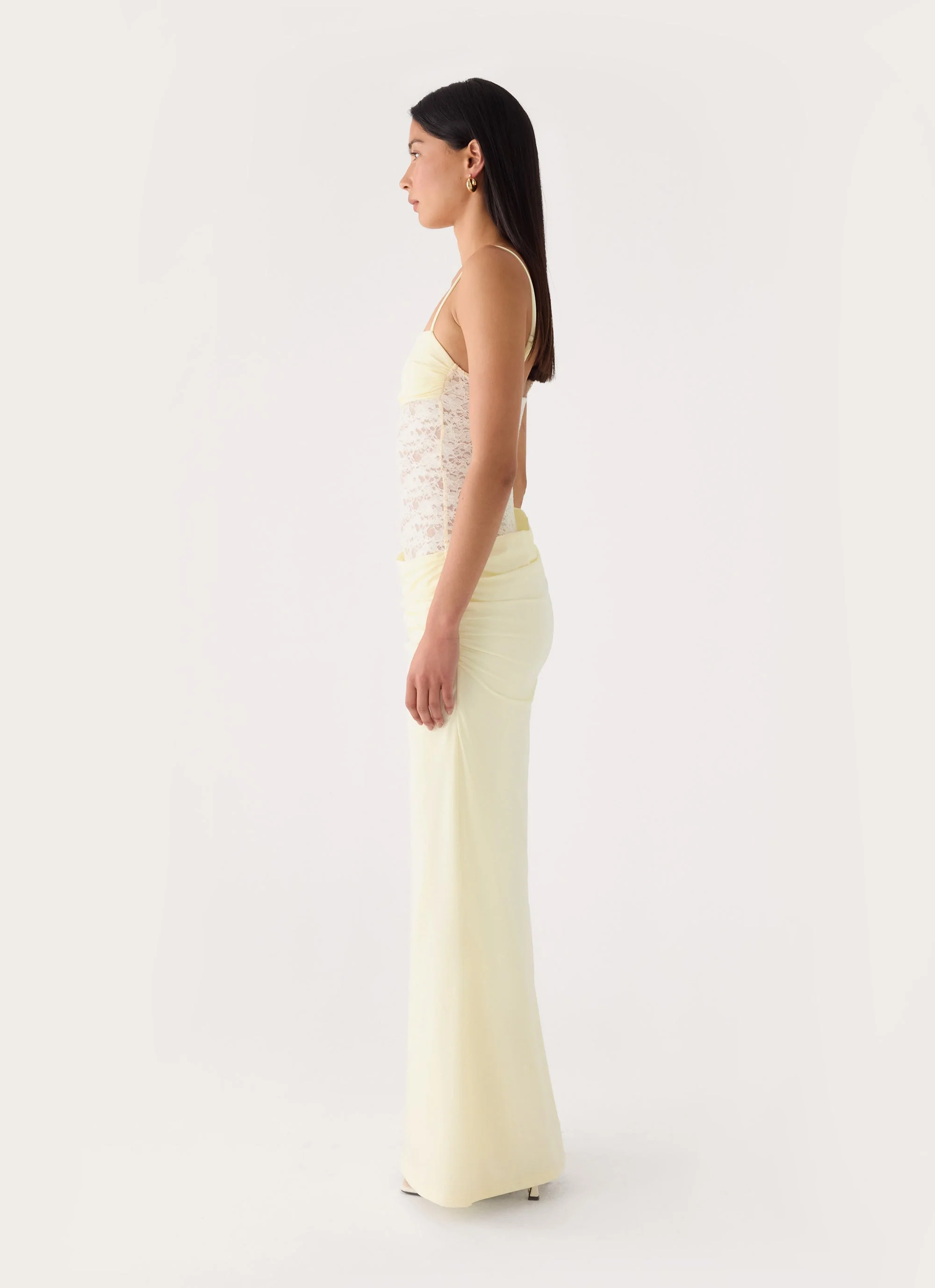 Emesy Lace Maxi Dress - Yellow