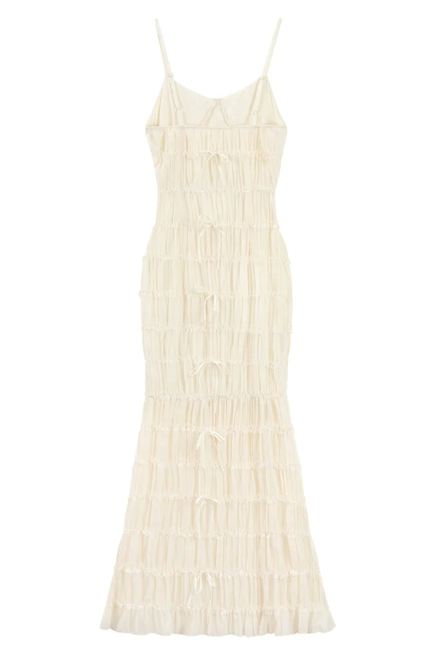 Ruffle Tunnel Gown in Cloud