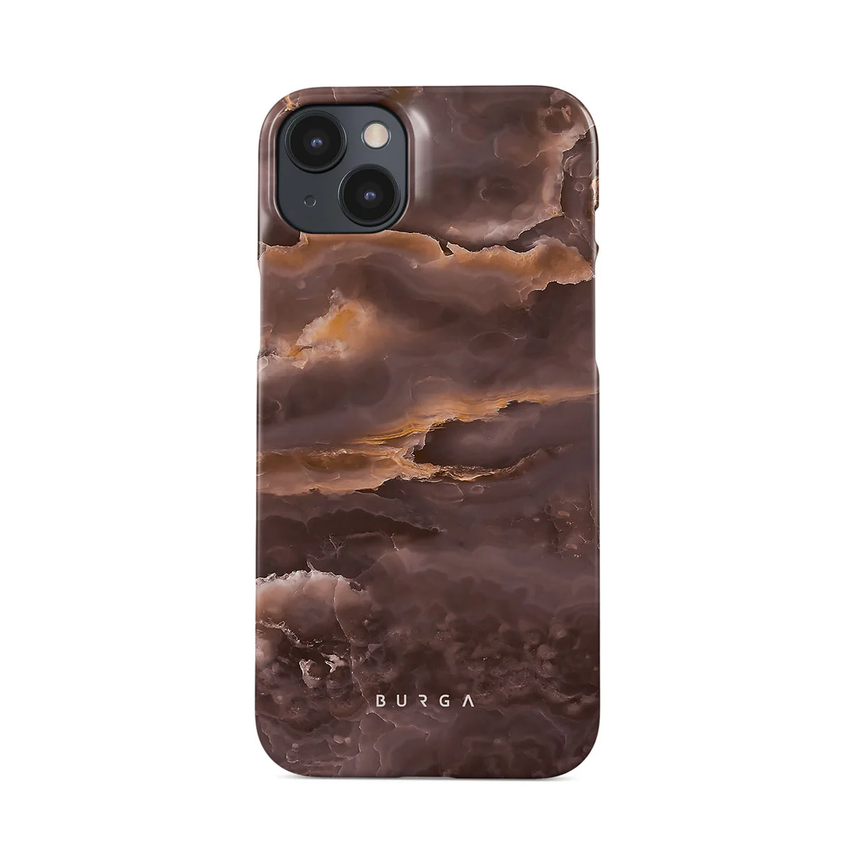 Fire Wood - Brown Marble iPhone 14 Plus ケース