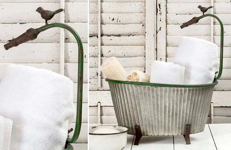 Galvanized Metal Garden Hose Tub