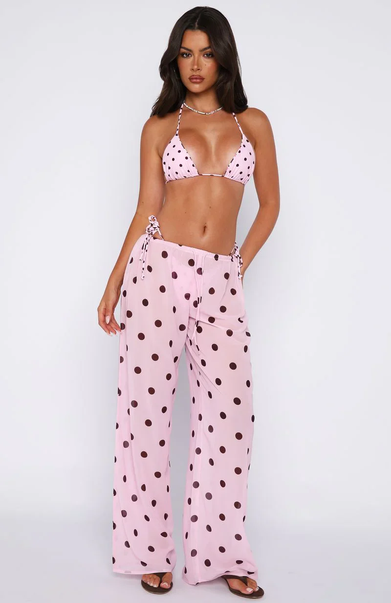 Croatian Coast Pants Pink Polka Dot