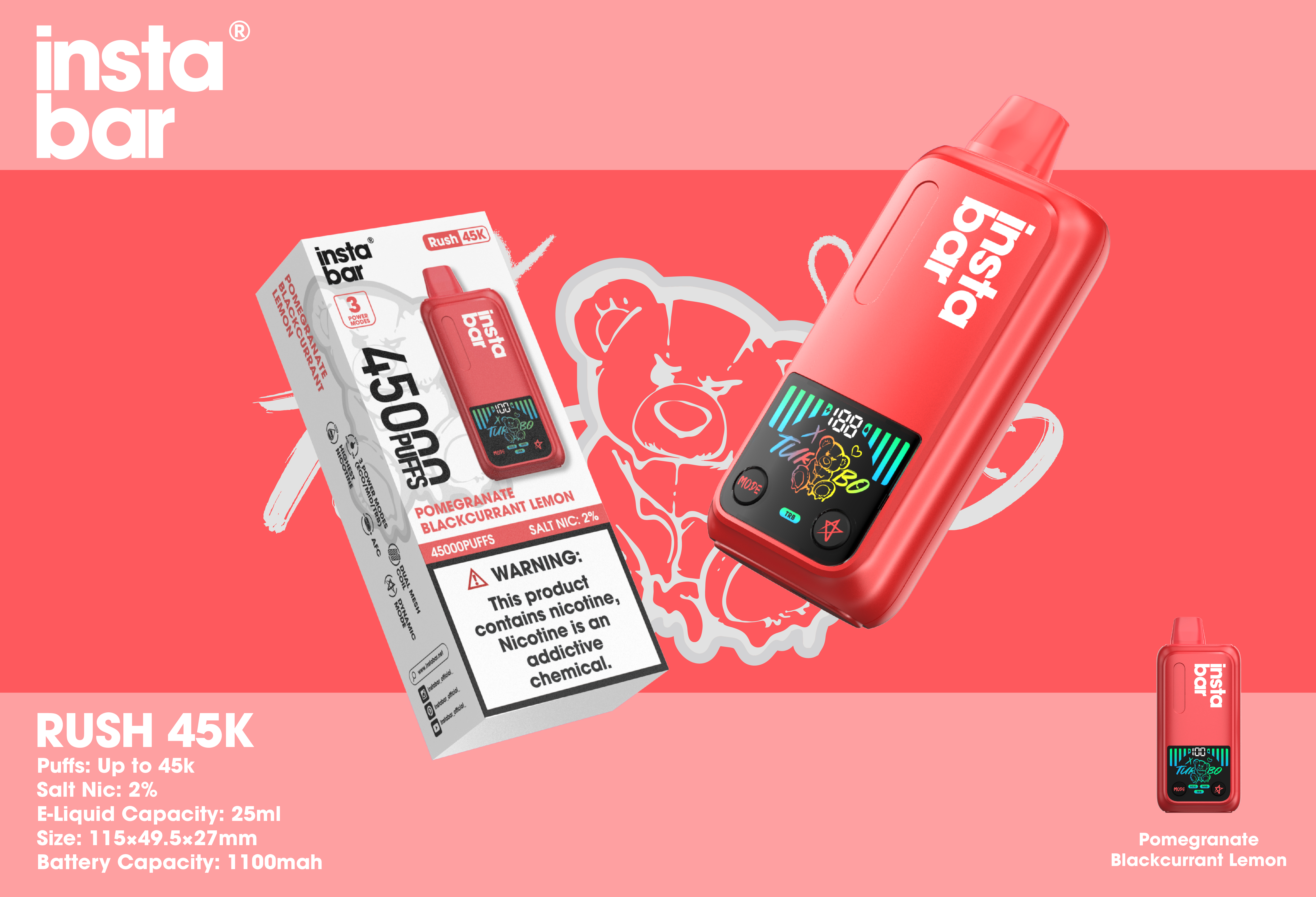Instabar Rush 45K - mogicvape.pl