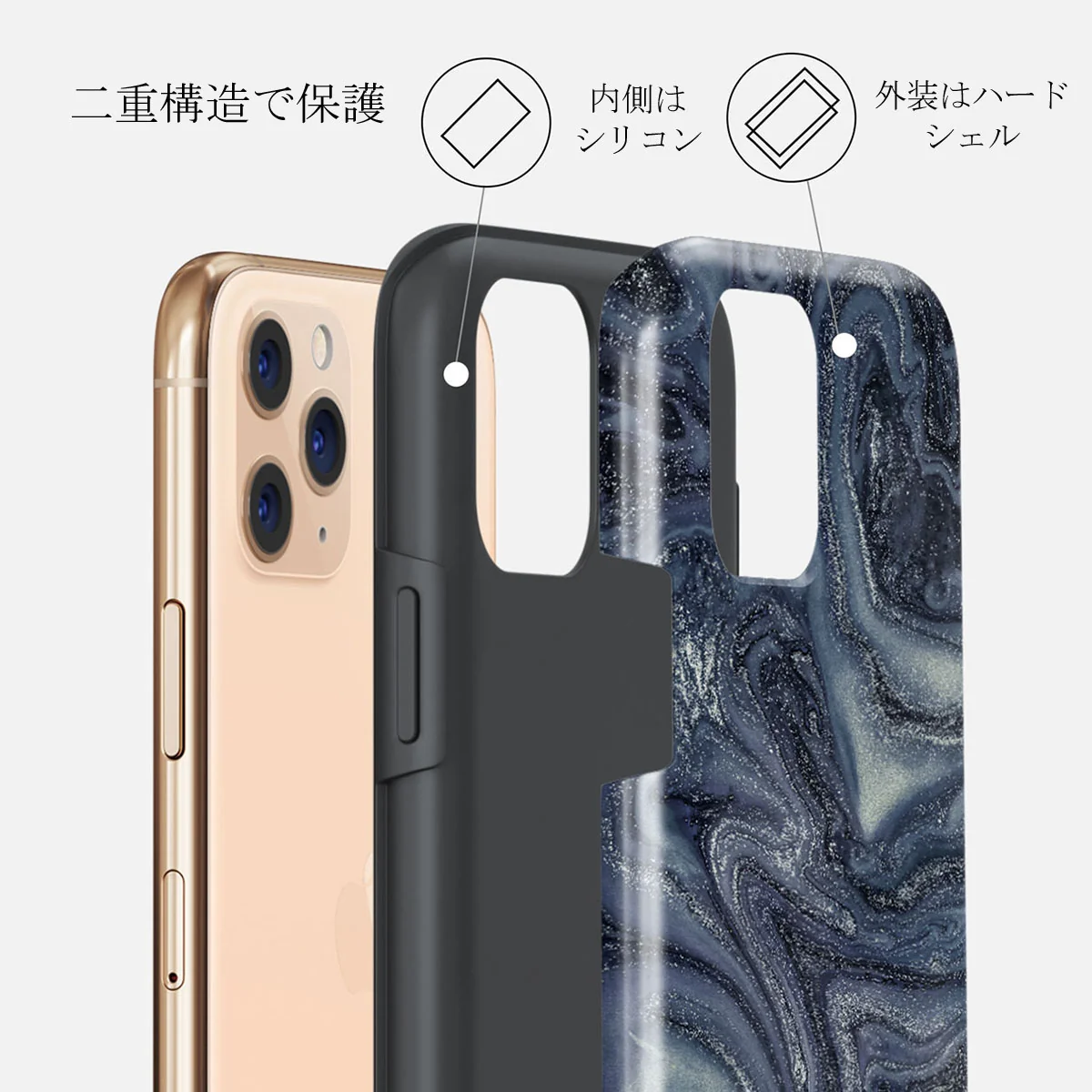 Navy Trench - Blue iPhone 11 Pro Max ケース