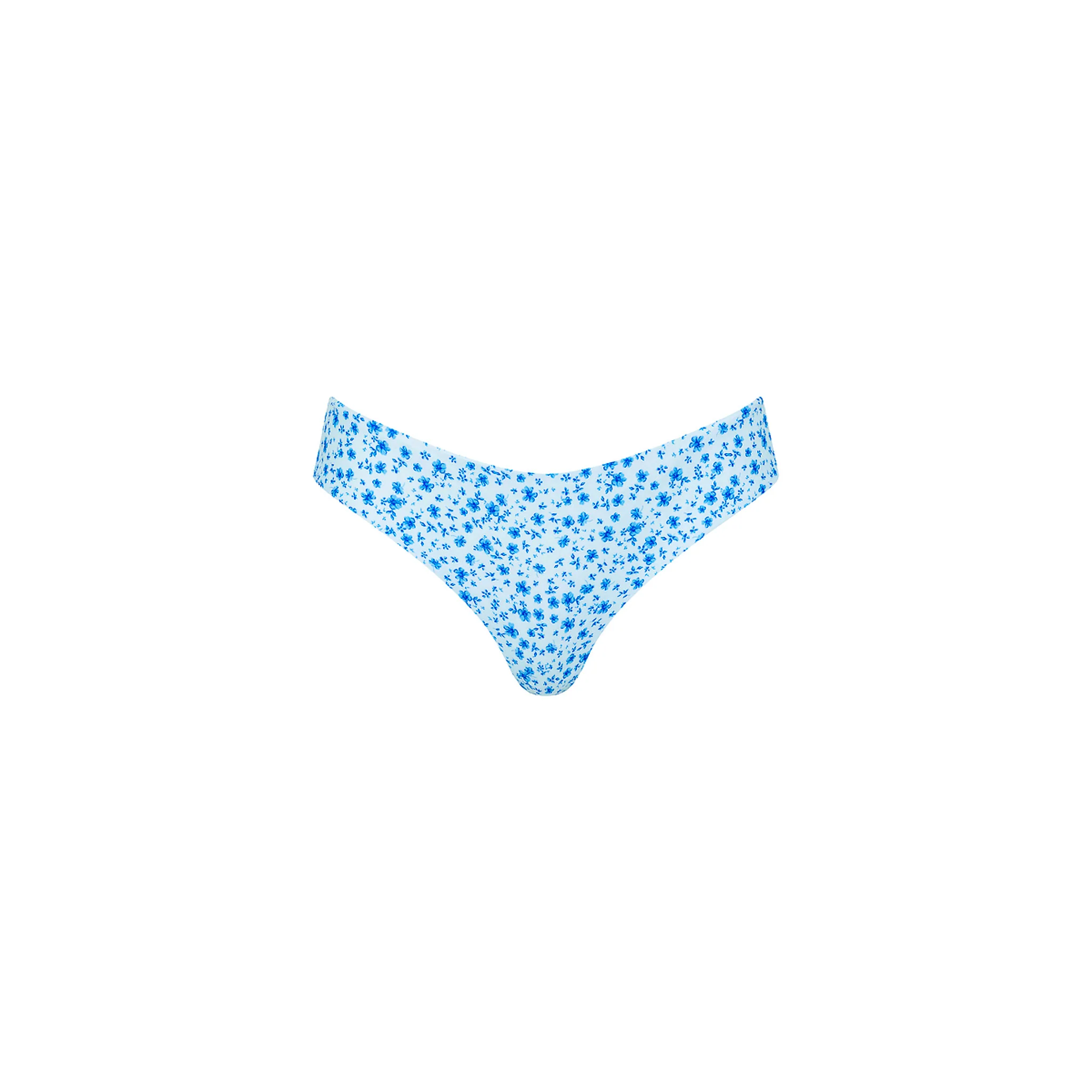 Lettuce Frill Thong Bikini Bottom - Dream Flower
