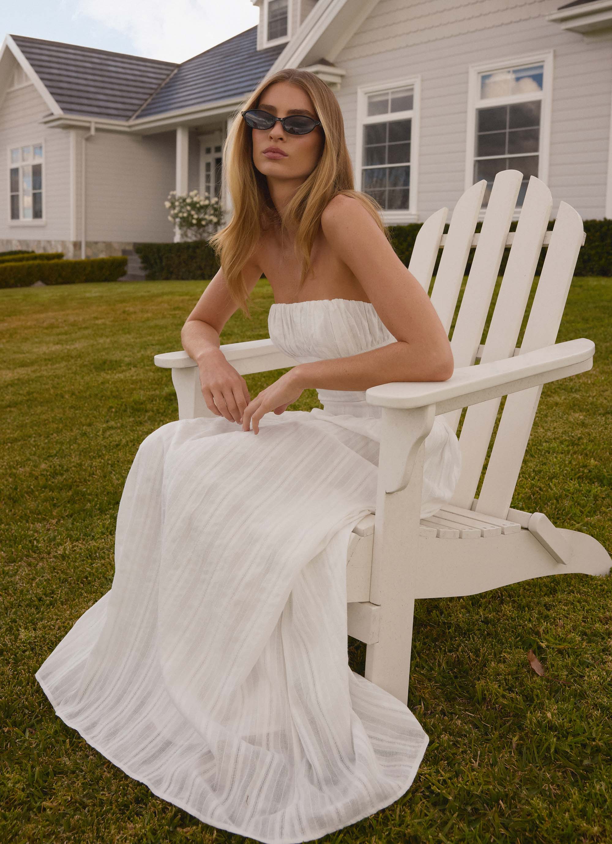 Roslynn Maxi Dress - White - luluinthesky