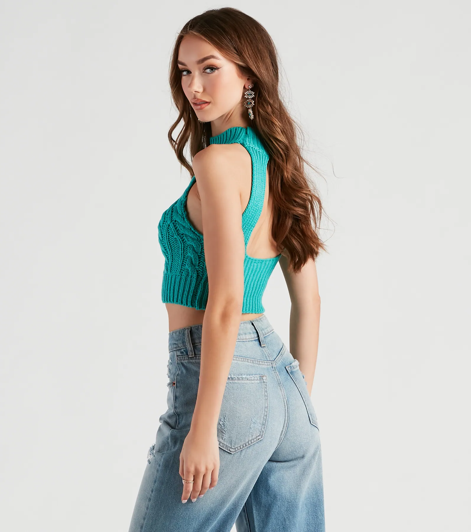 Look Back At Me Cable Knit Top