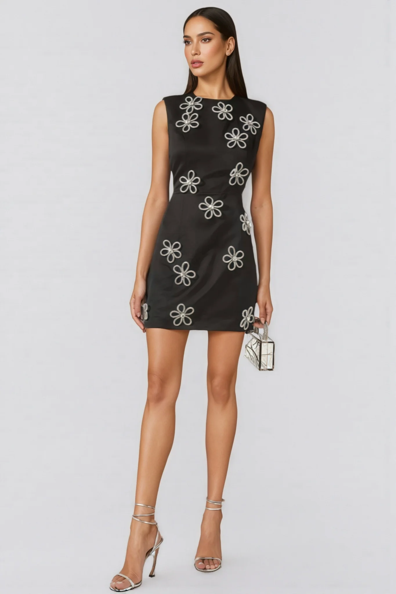 Tamsin Black Diamonds Mini Dress