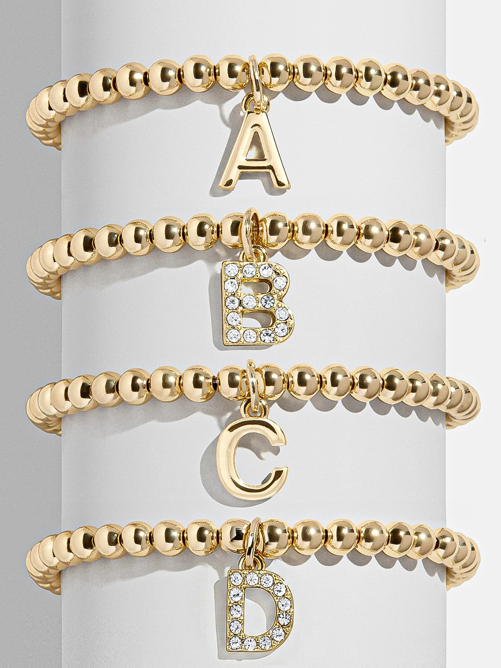 Dangle Charm Initial Pisa Bracelet - Gold
