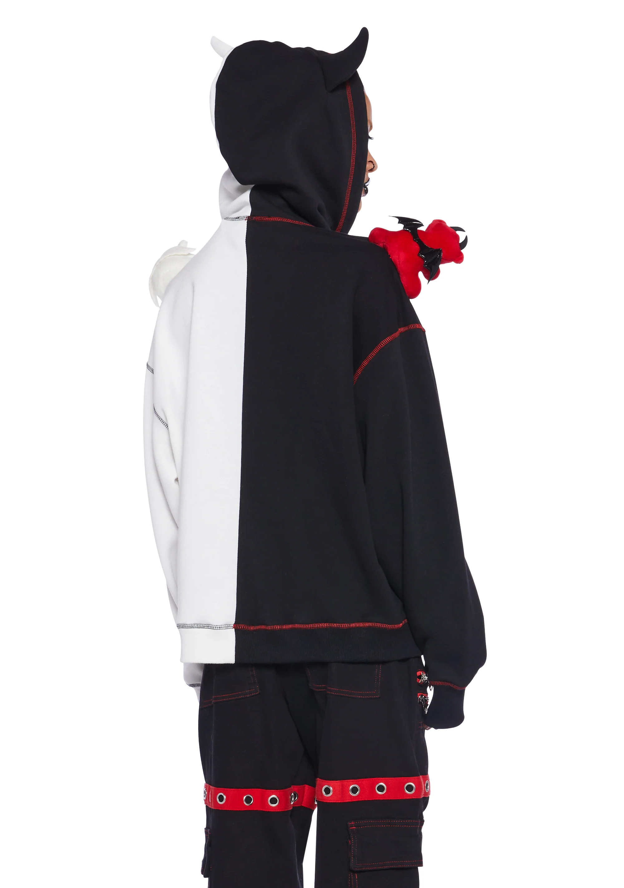 Devil Or Angel Zip-Up Hoodie