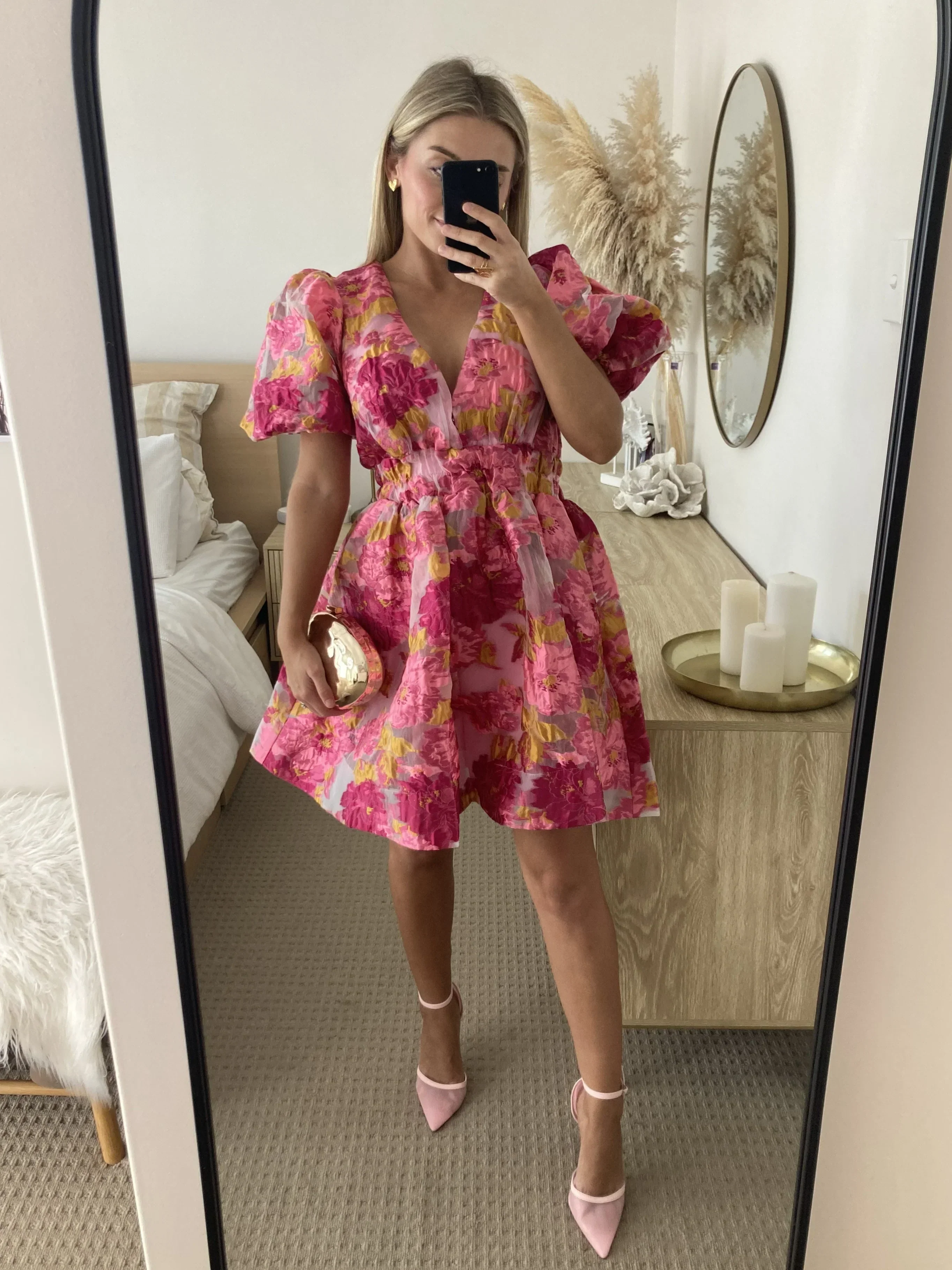 Abel Mini Dress - Pink - luluinthesky