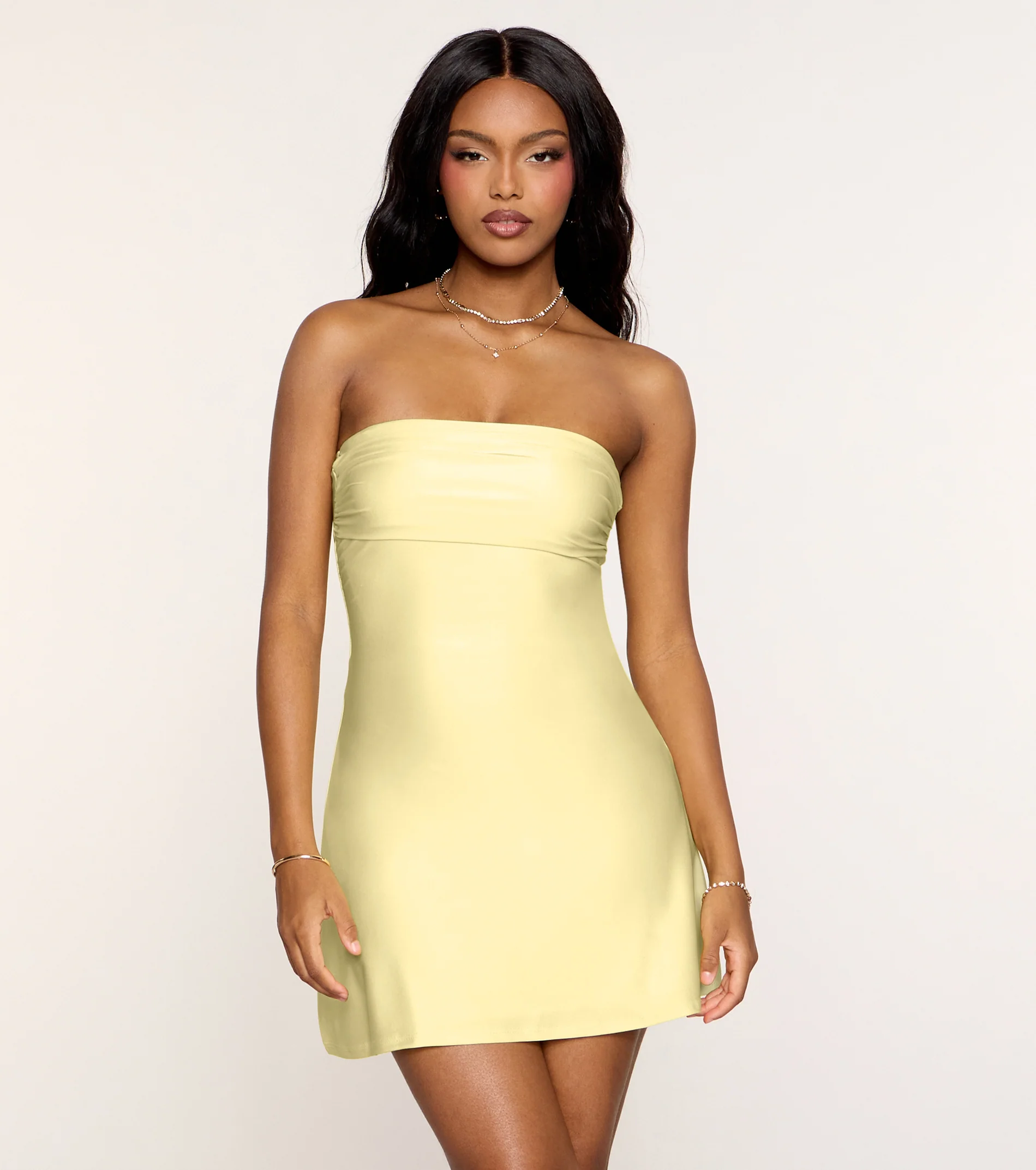 So Your Vibe Strapless A-line Mini Dress