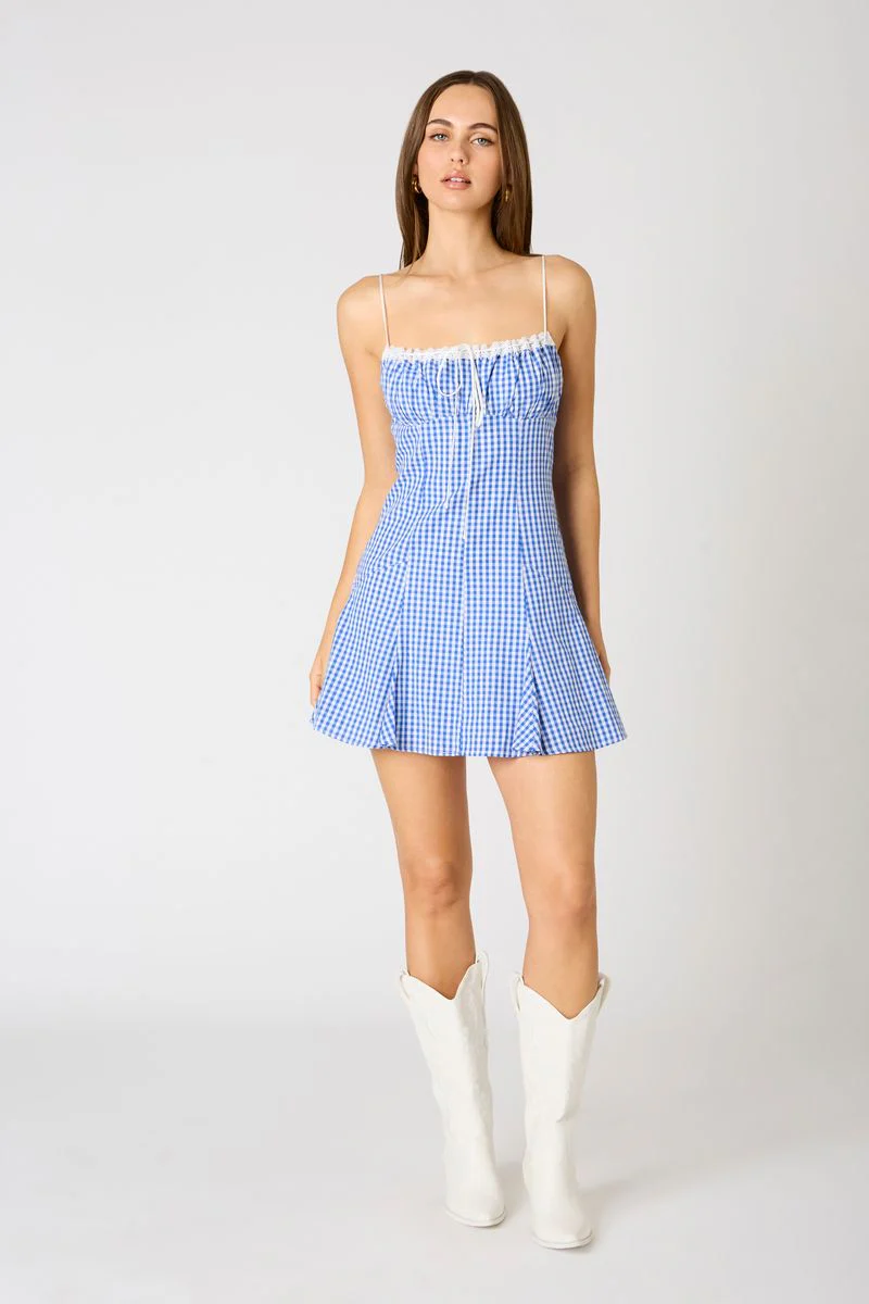 Milkmaid Gingham Mini Dress
