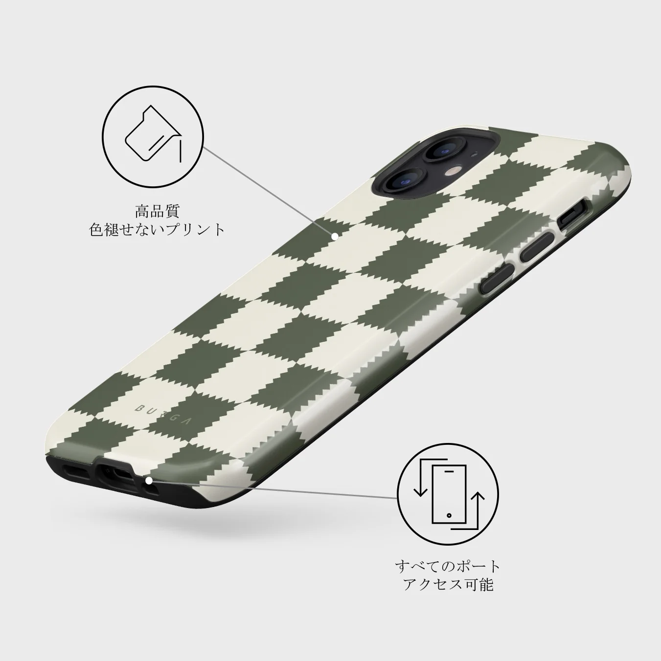 Retro Grid - iPhone 12 Mini ケース