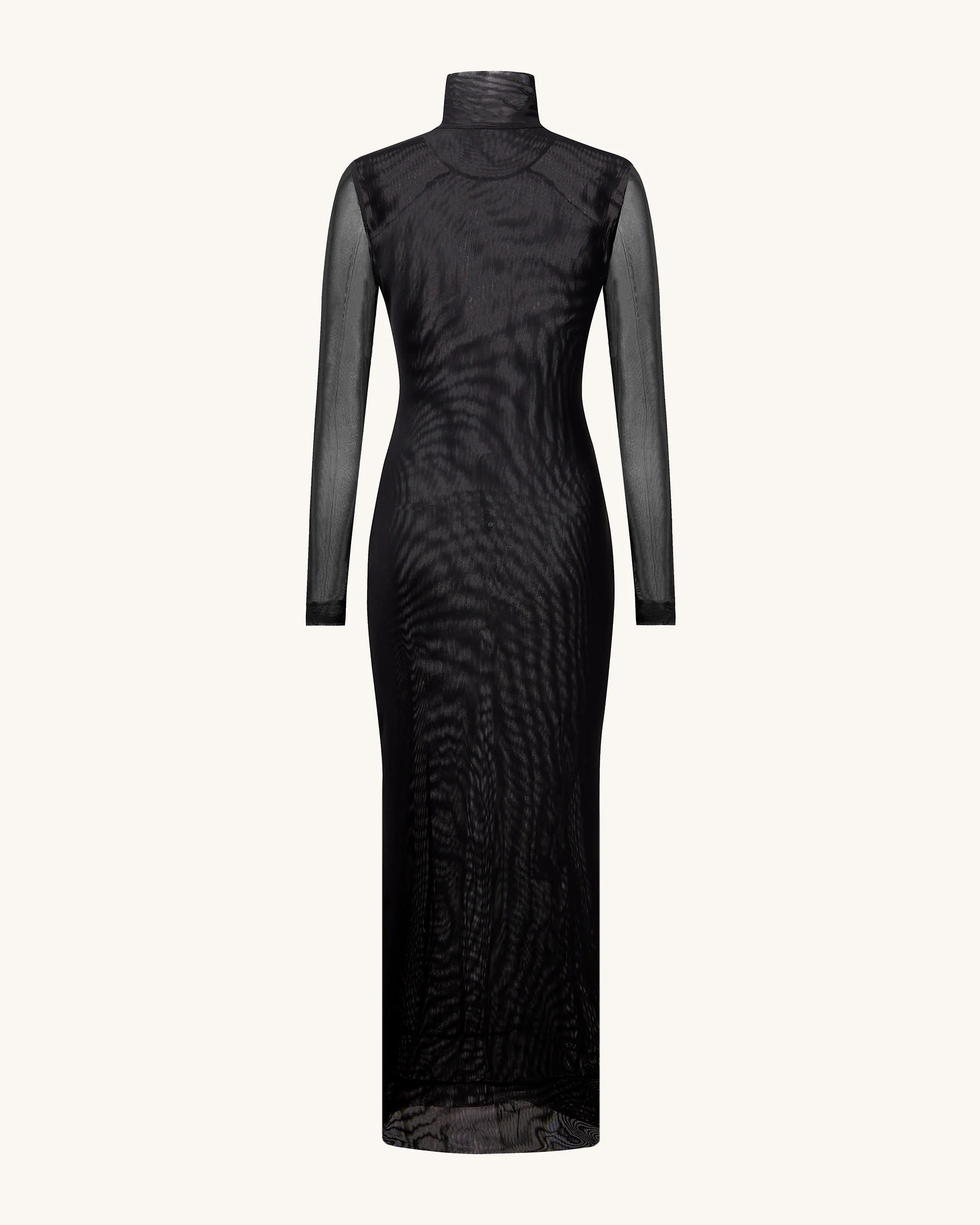 Sophia Eye Print Mesh Dress - Black/White - FASHION NOB