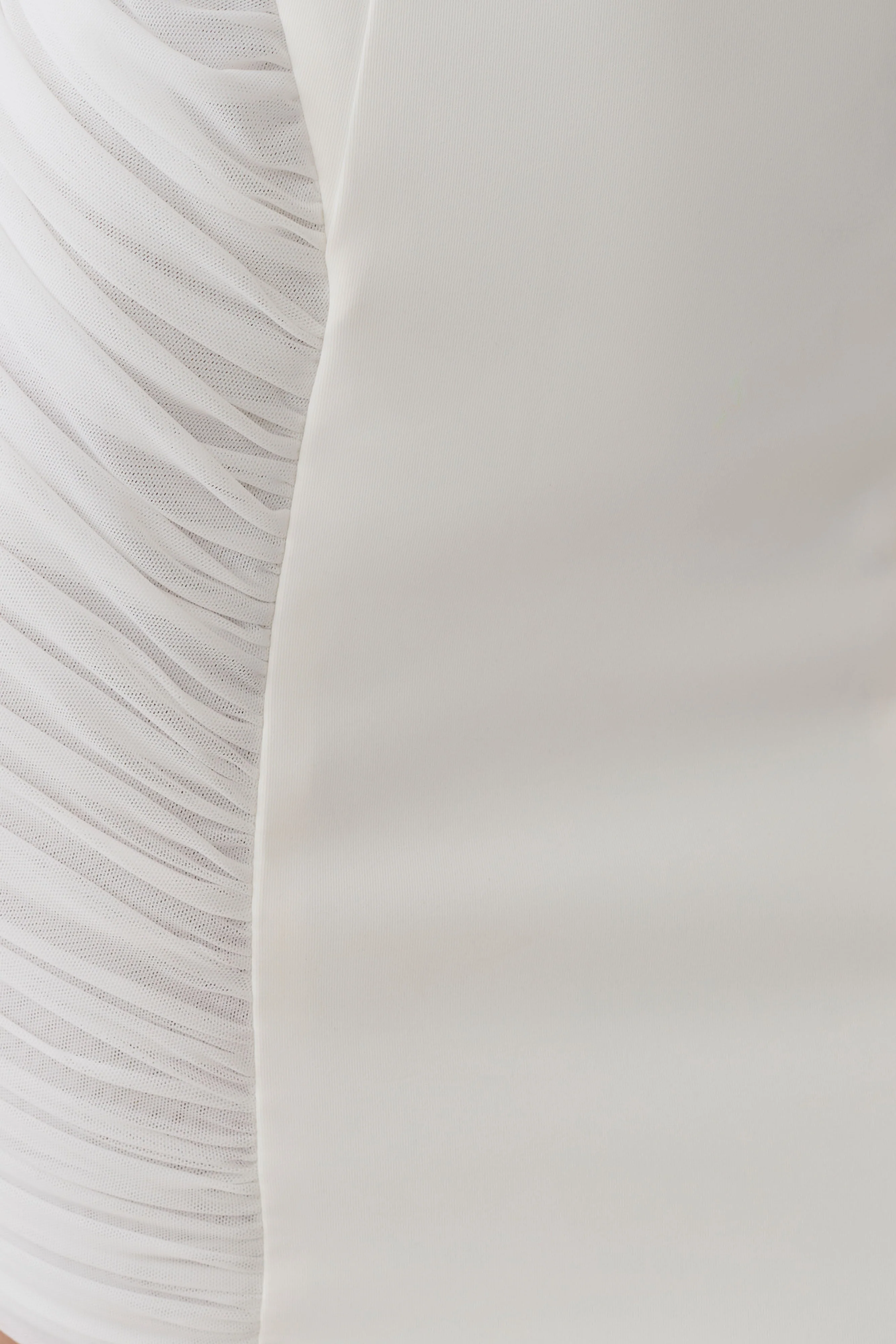 Anari Gathered Scuba Mini Dress - White