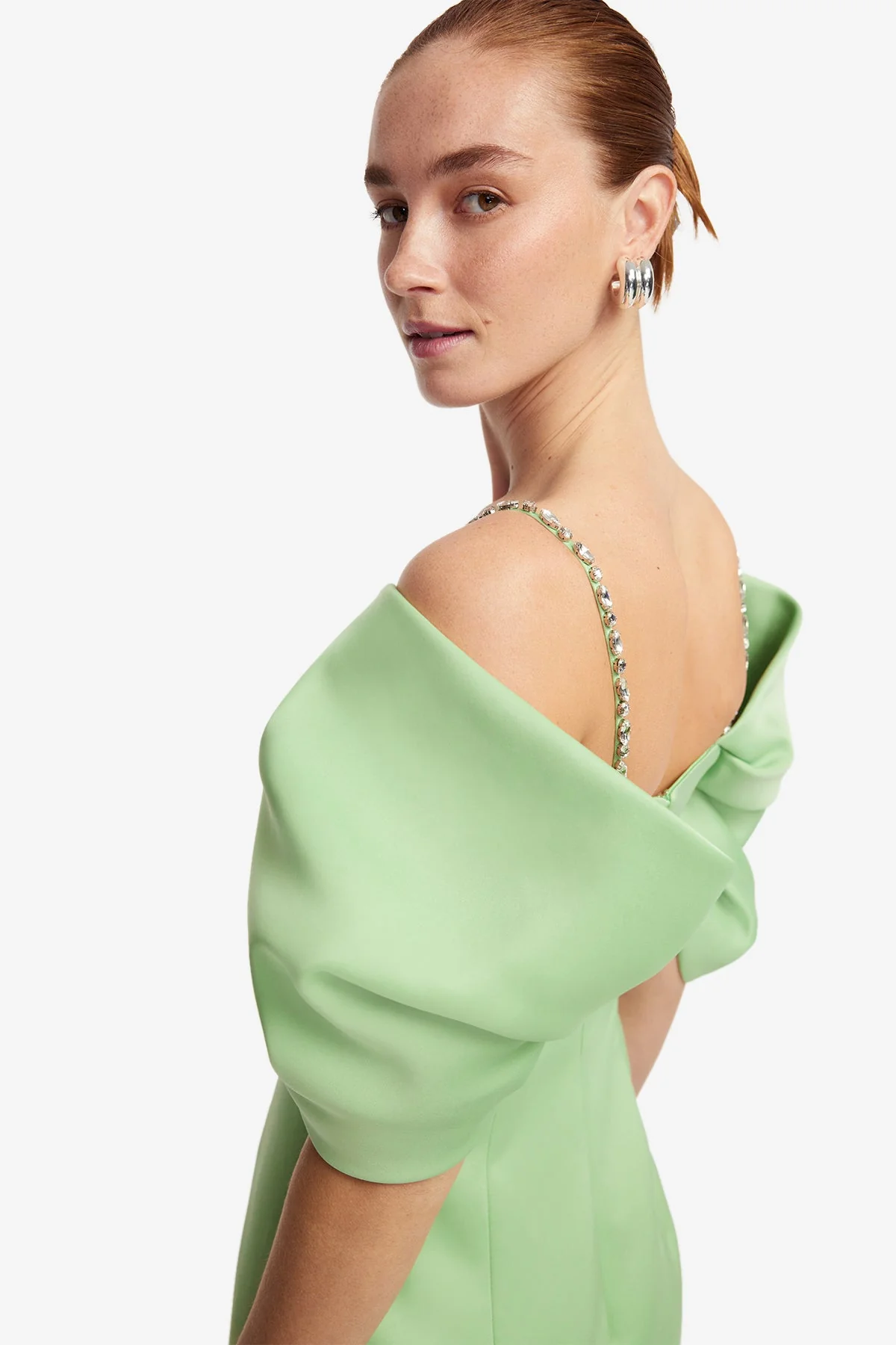 Arabella Appliqué Maxi Dress - Juniper Green