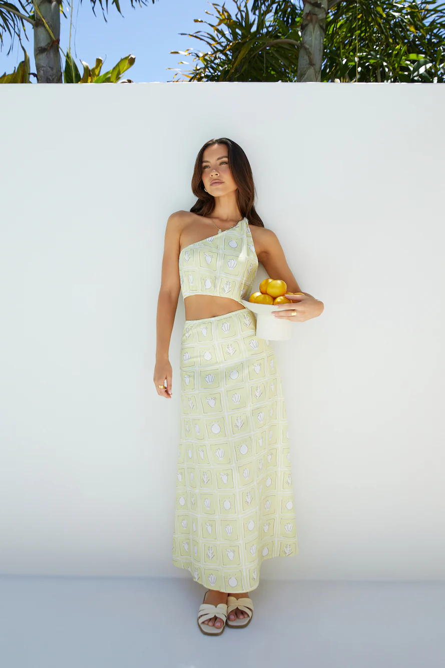 Golden Tides Midi Dress Yellow