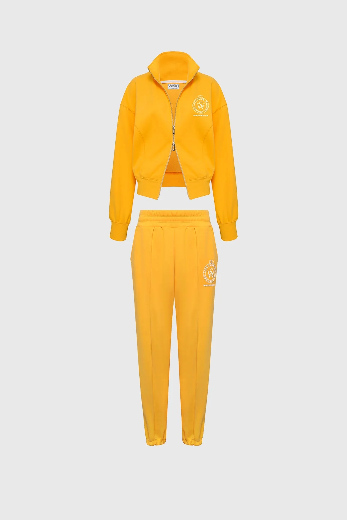 WISKII Two-Way Zipper Jacket & Relaxed High-Waist Jogger