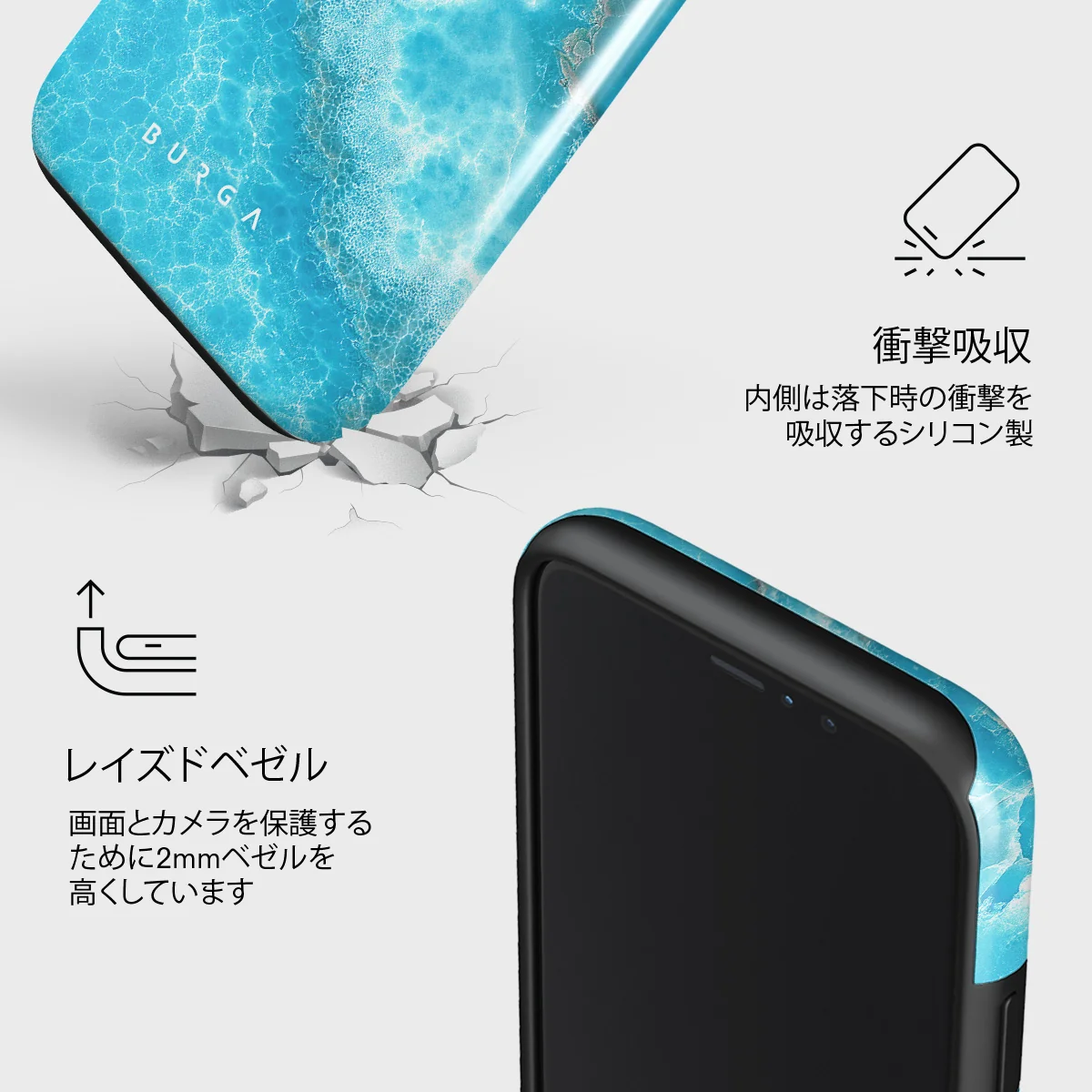 Ocean Waves - Blue iPhone 11 Pro Max ケース