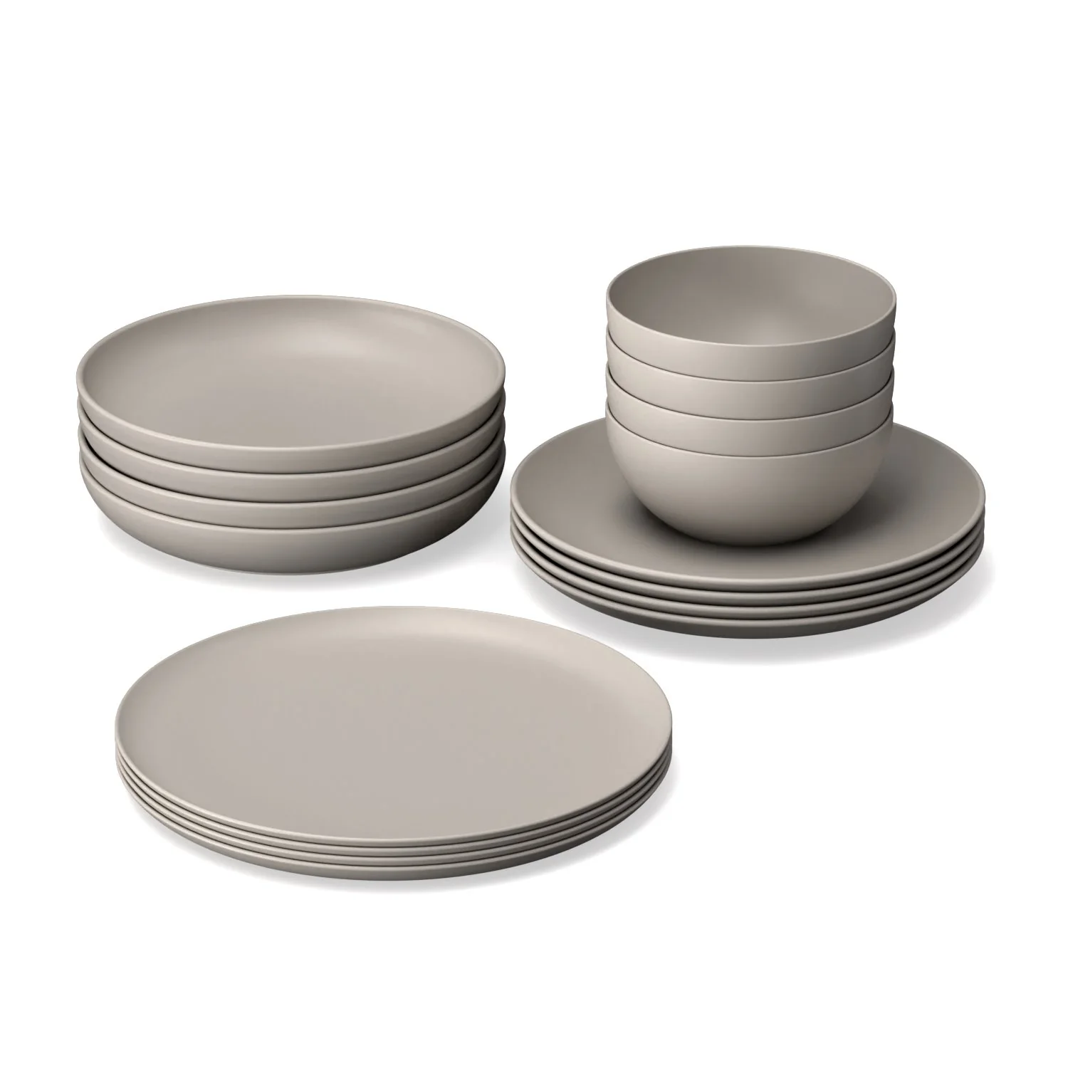 Vogeelle Round Medium Plate - Stone