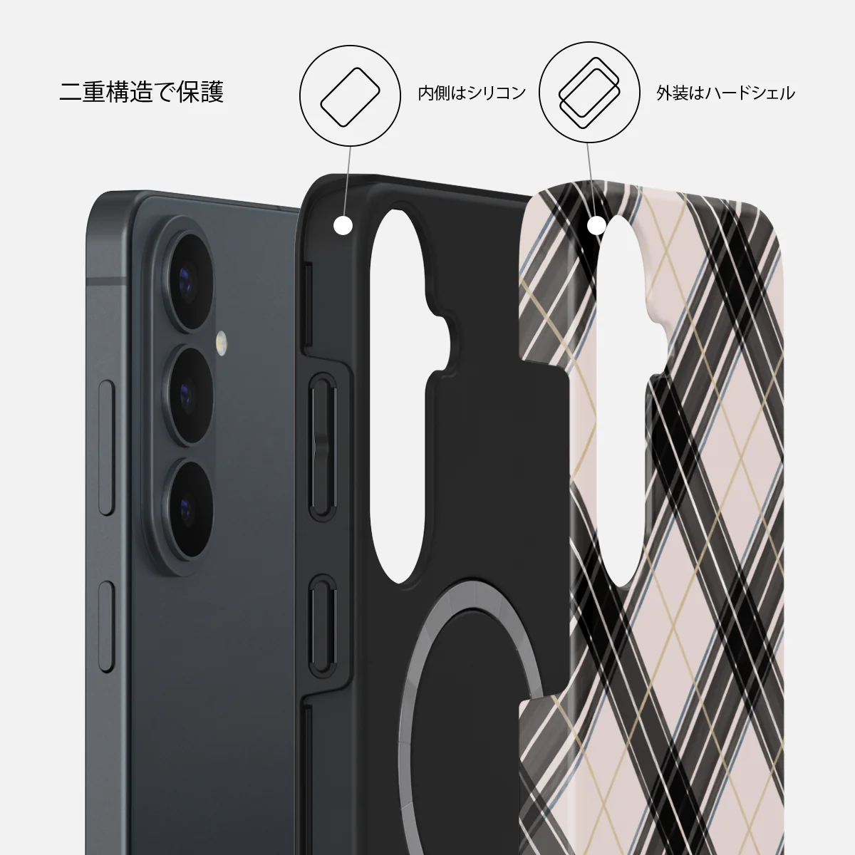 Plaid Please - Samsung Galaxy S26 FE ケース