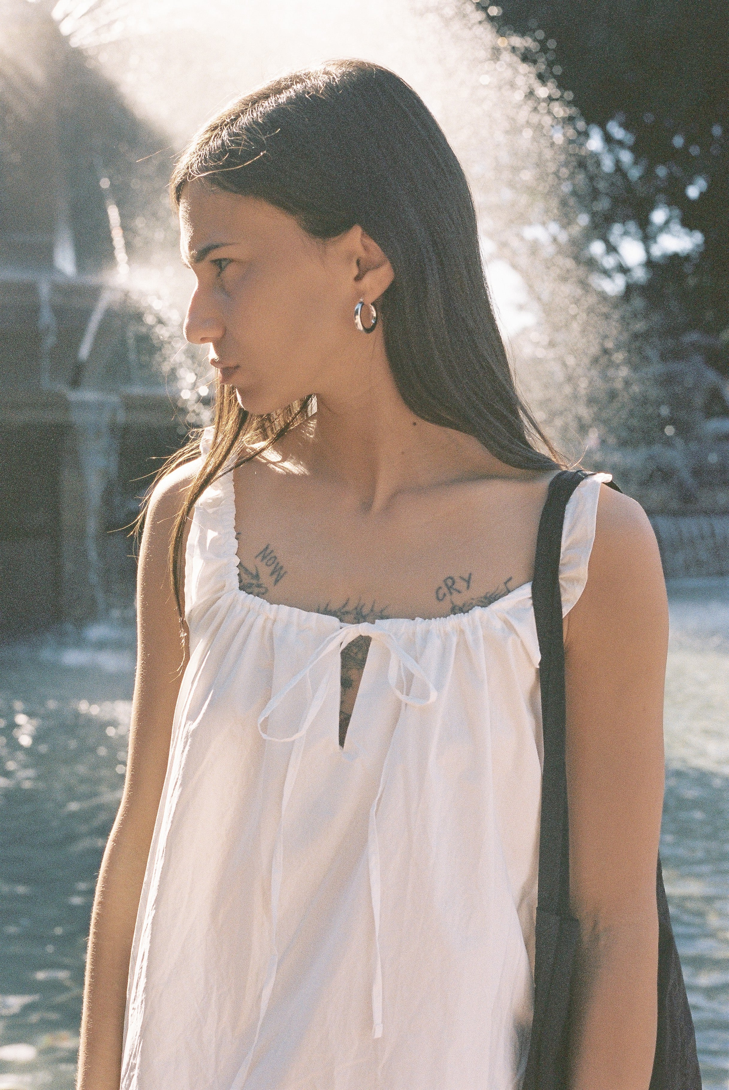 the bow dress - white