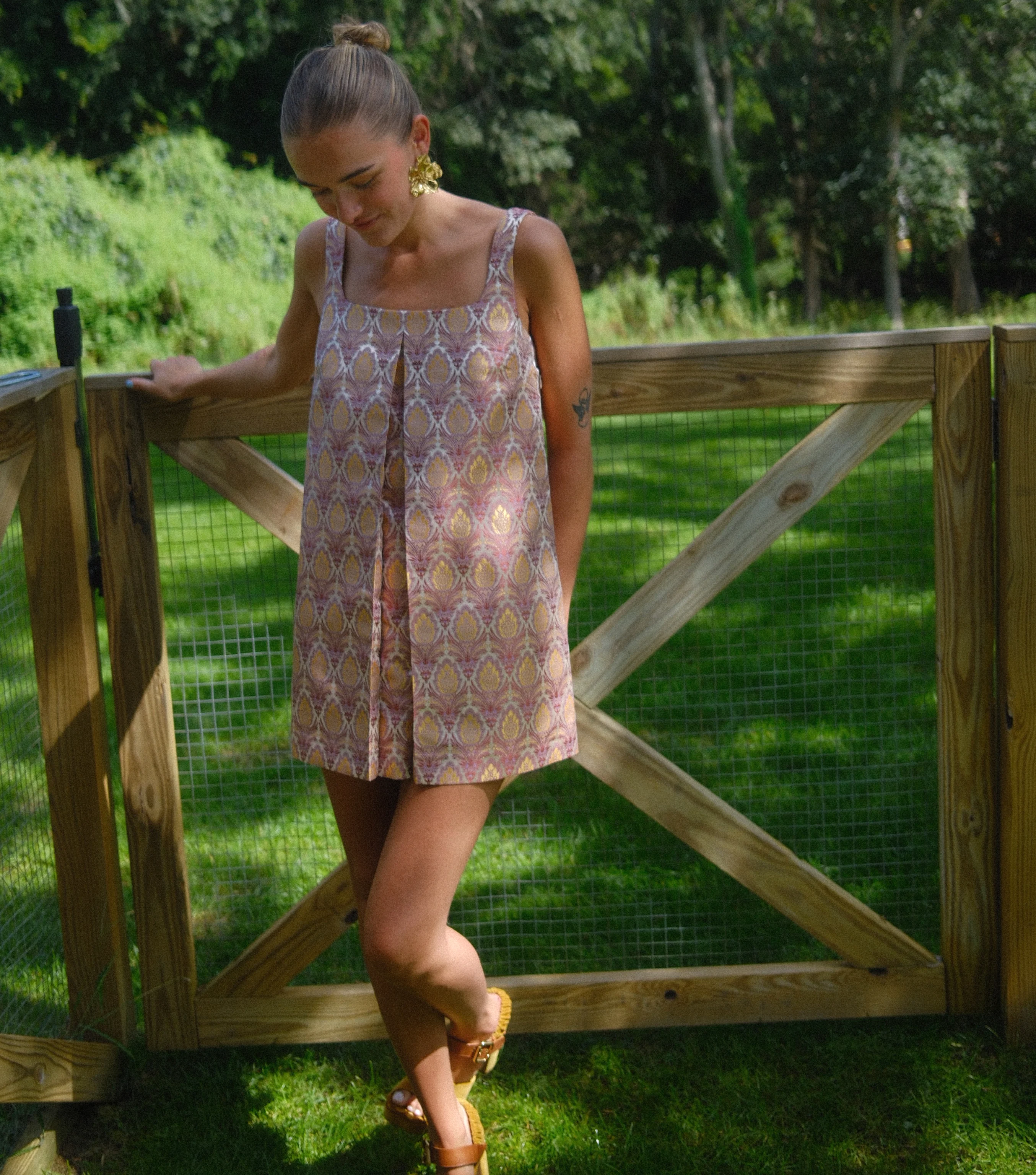 The Jasper Dress -  Pimlico Foulard Ivory Multi
