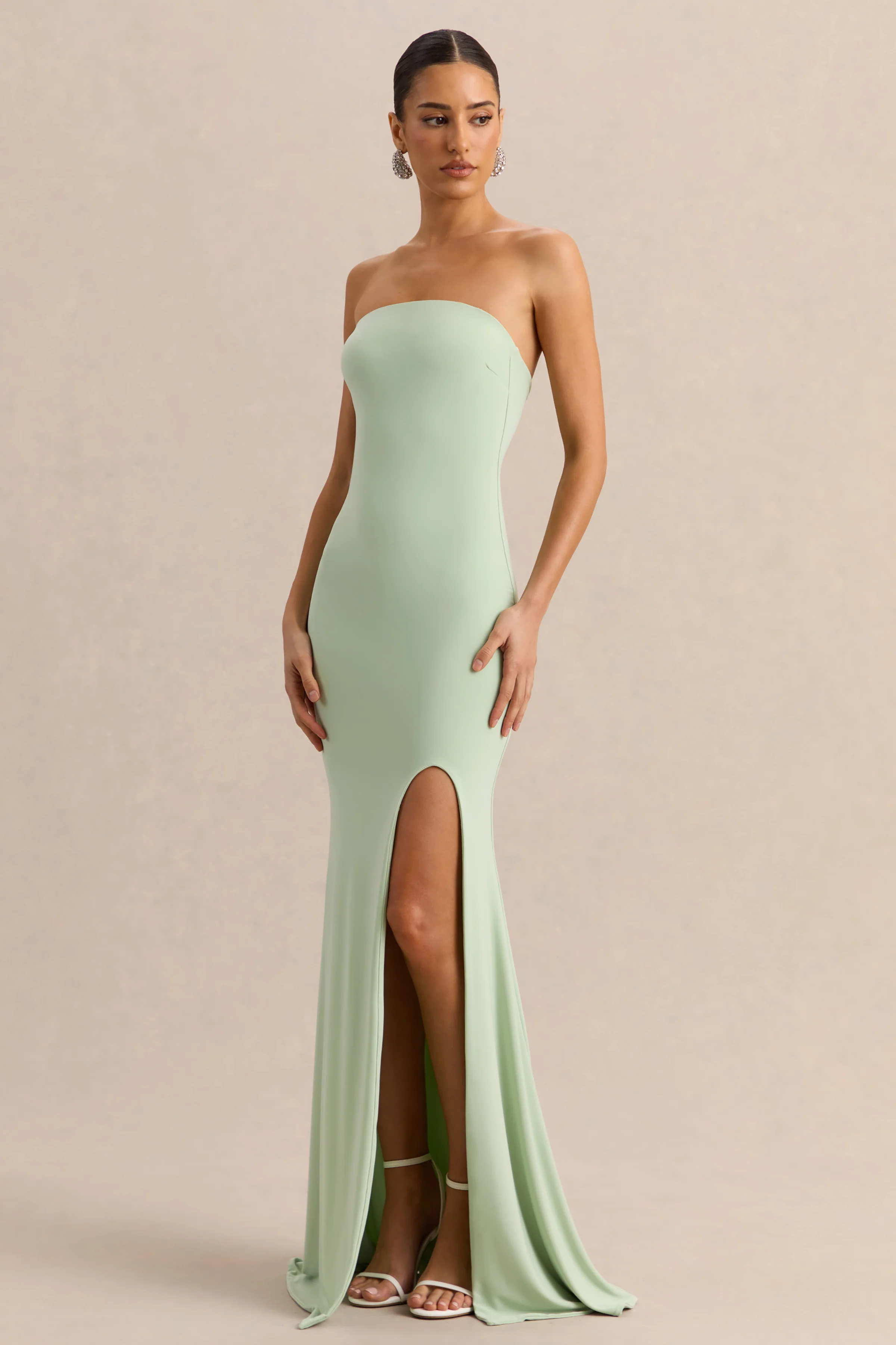 Melva | Mint Bandeau Maxi Dress