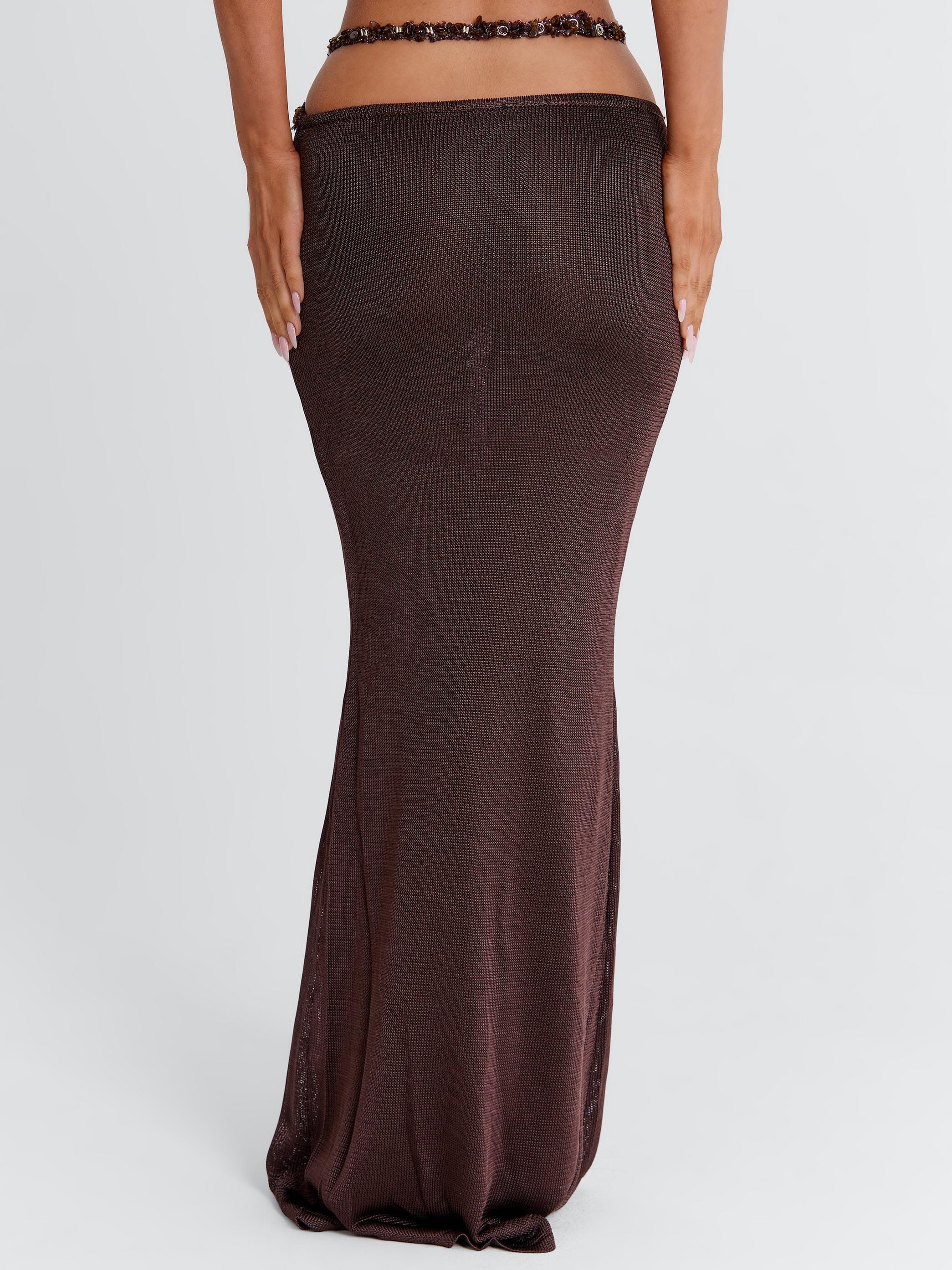 RAI MAXI SKIRT CHOCOLATE