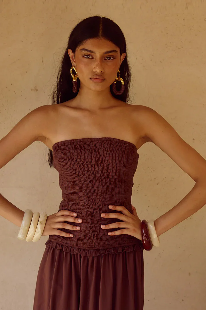 Fleur Shirred Maxi Dress