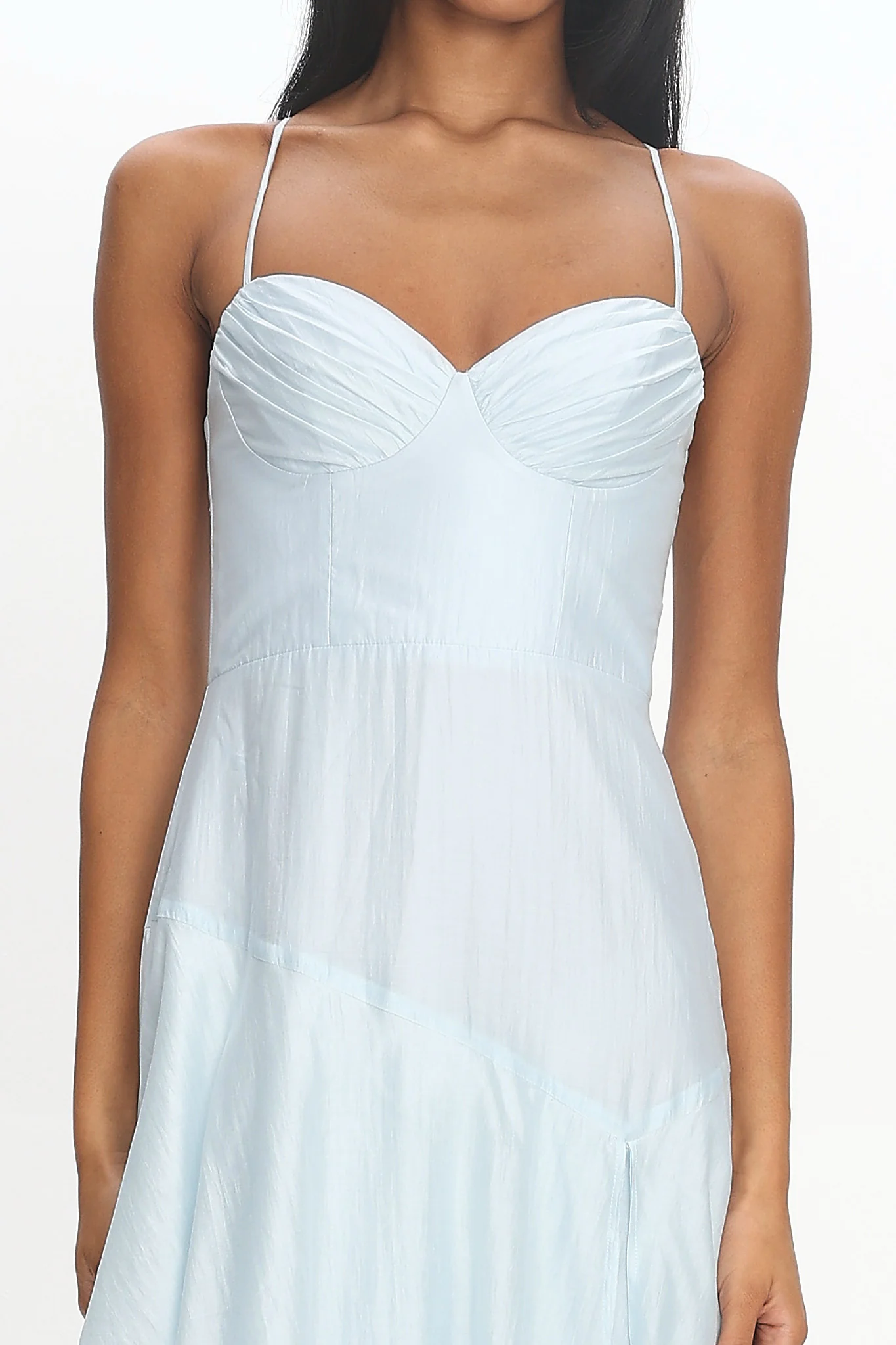 Tiered Tide Ruffle Maxi Dress Light Blue - luluinthesky