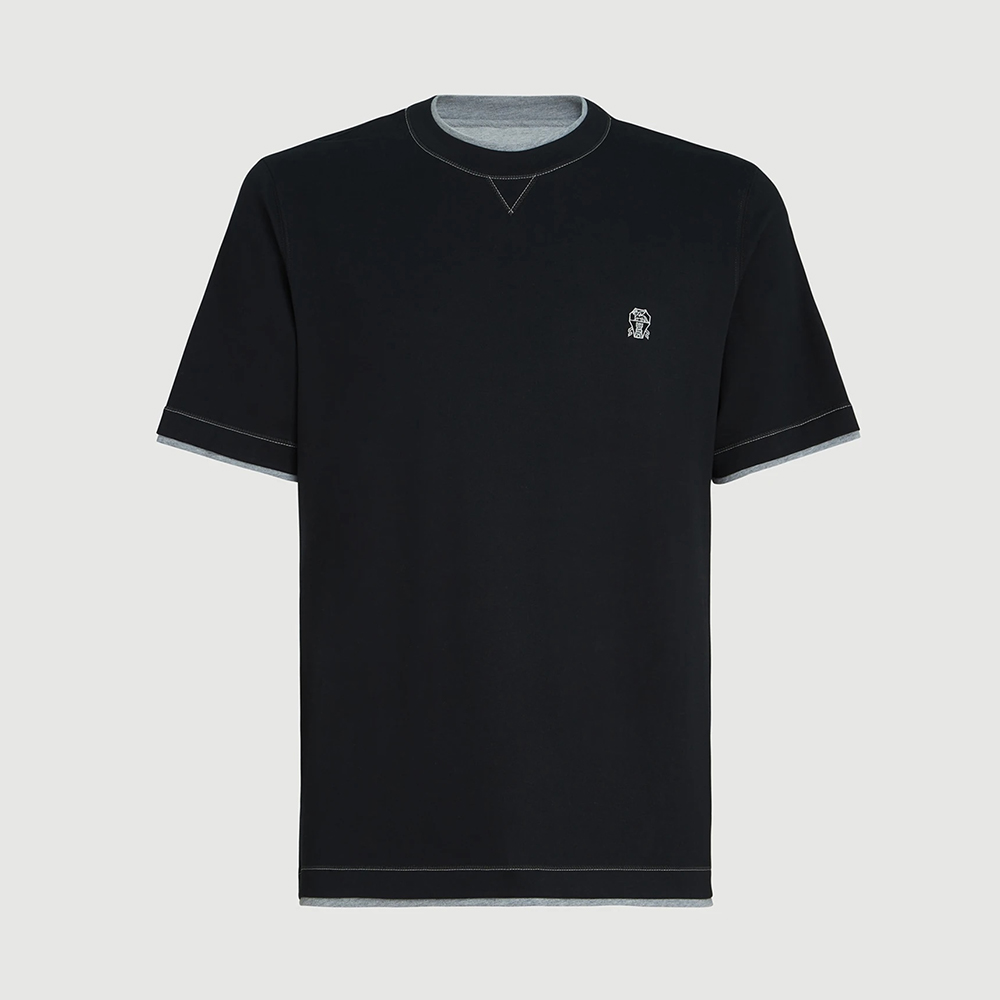 Brunello Cucinelli Solomeo Embroidered Logo T-shirt #385768